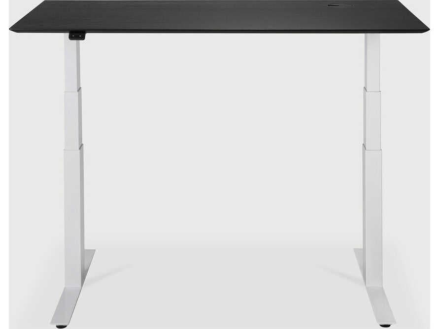 Ethnicraft Bok Oak Black With White Adjustable Desk