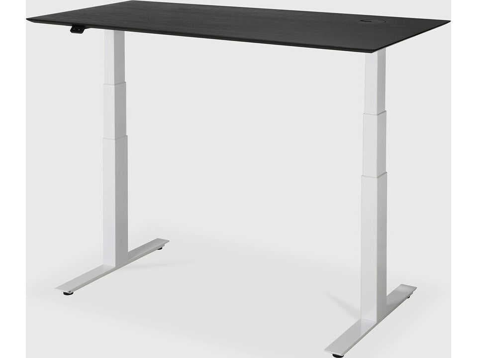Ethnicraft Bok Oak Black With White Adjustable Desk