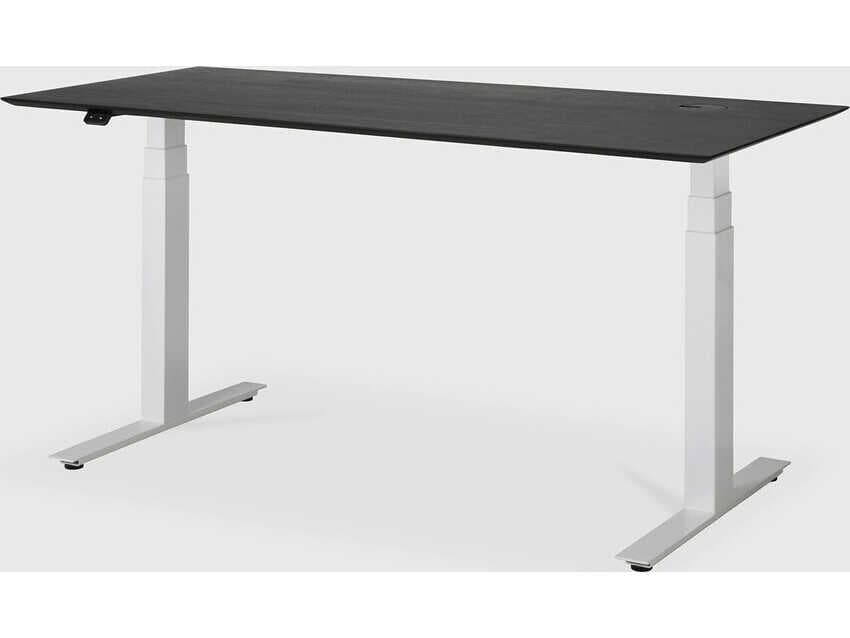 Ethnicraft Bok Oak Black With White Adjustable Desk