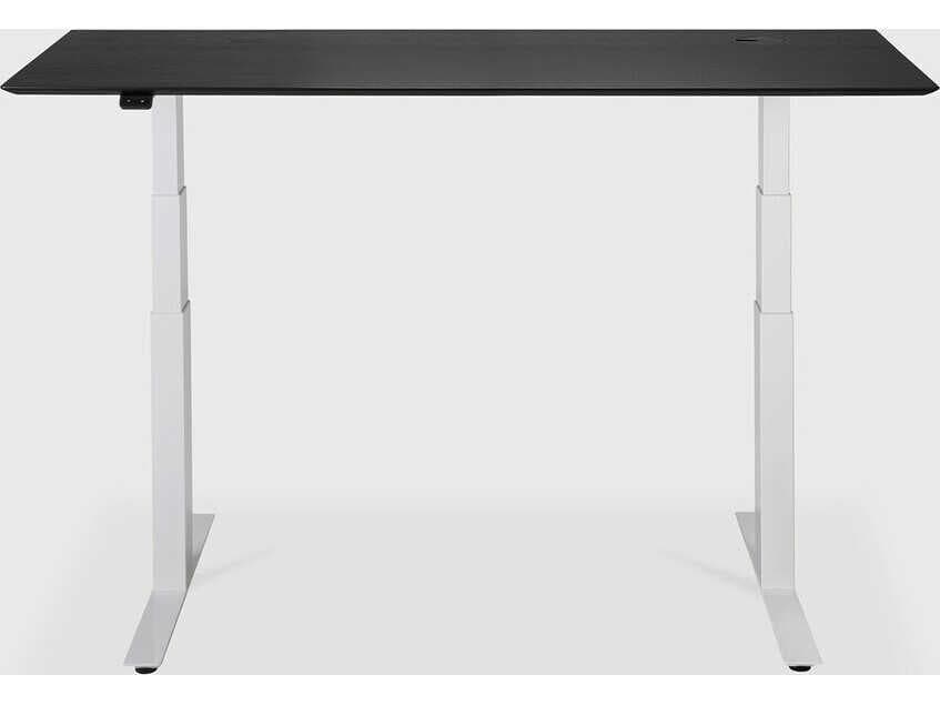 Ethnicraft Bok Oak Black With White Adjustable Desk