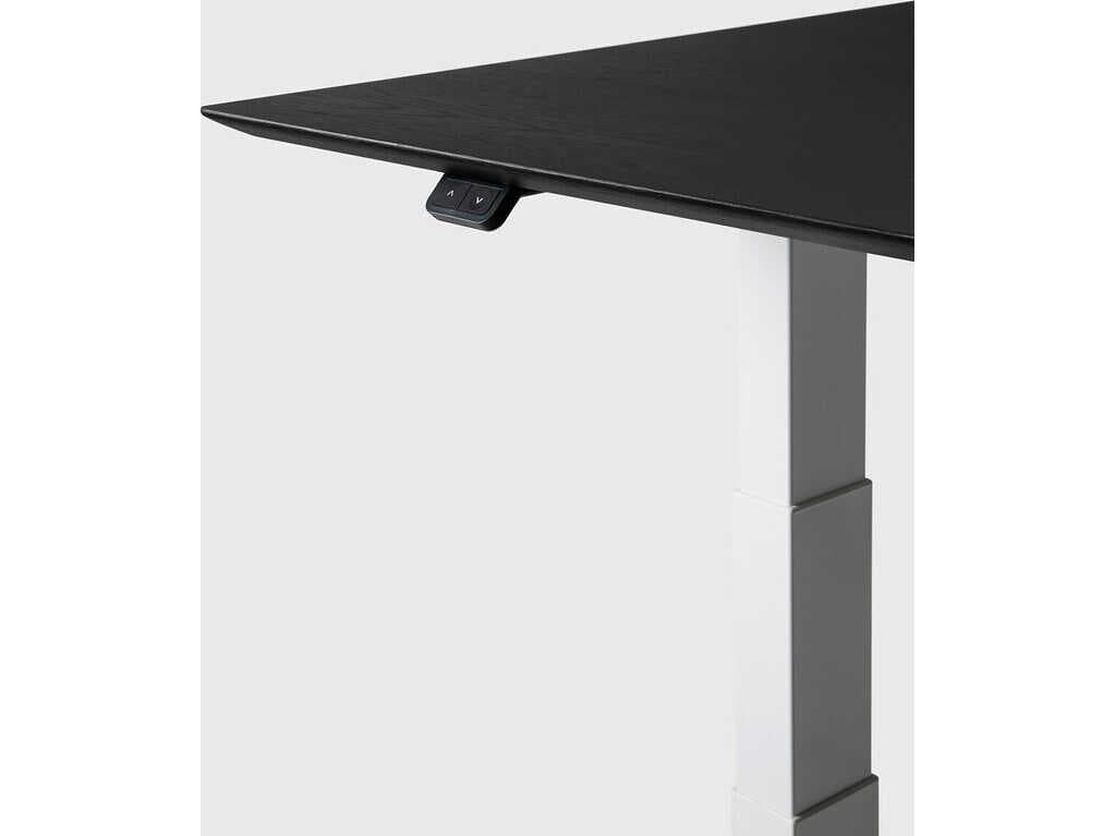 Ethnicraft Bok Oak Black With White Adjustable Desk