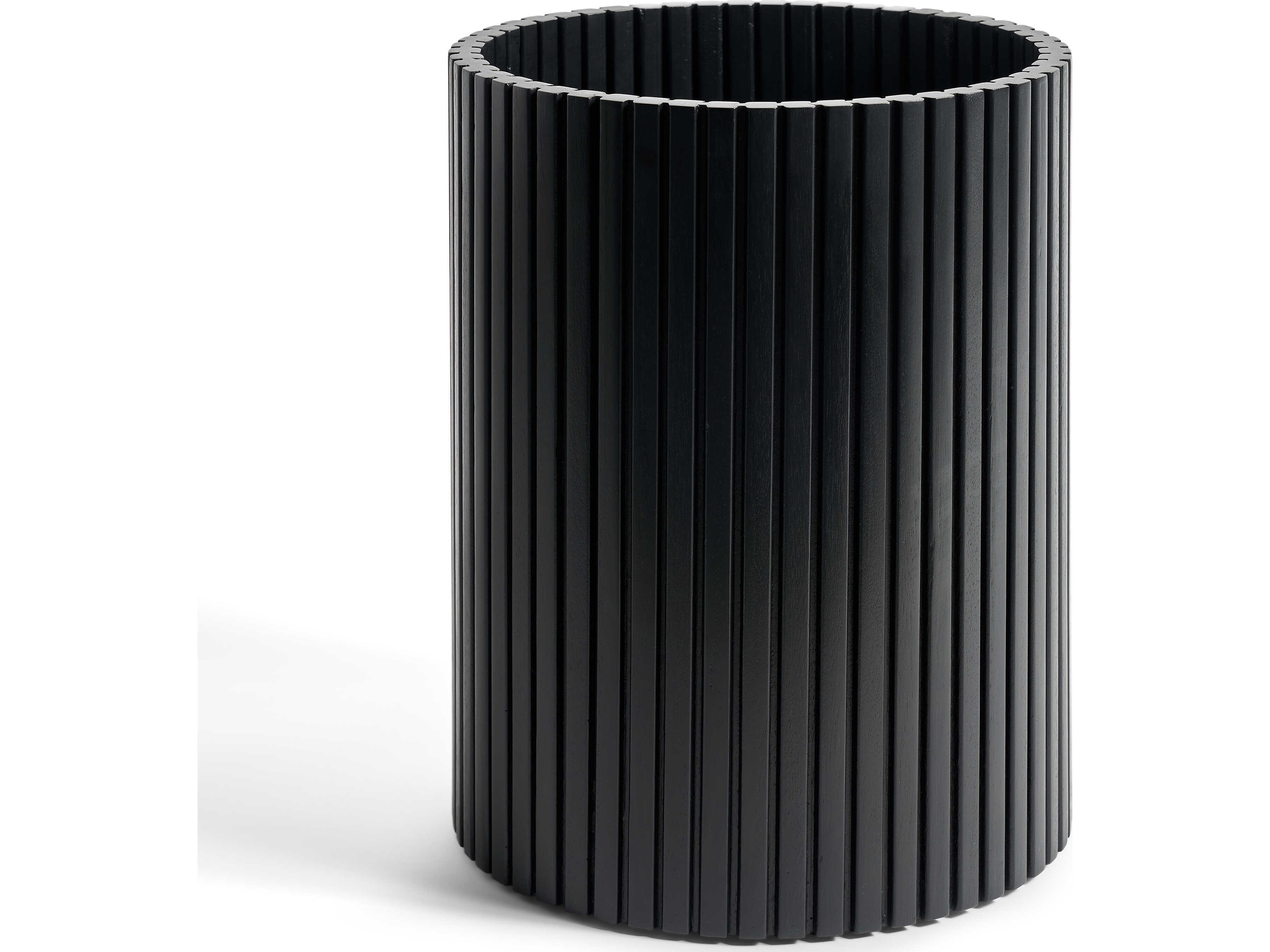 Ethnicraft Roller Max Mahogany Black Paper Basket