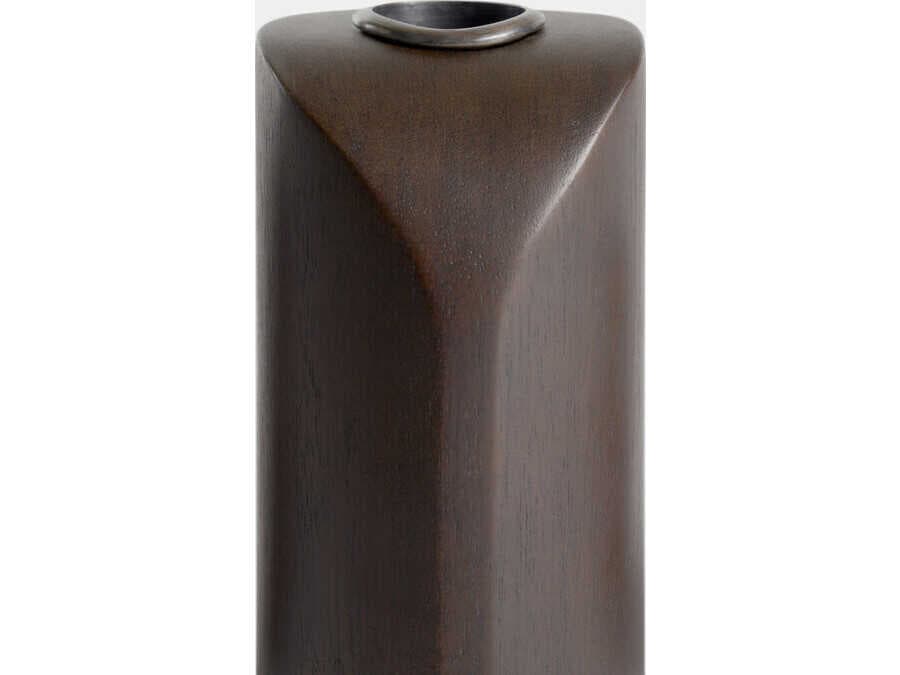 Ethnicraft Pi Mahogany Dark Brown Pi Candle Holders