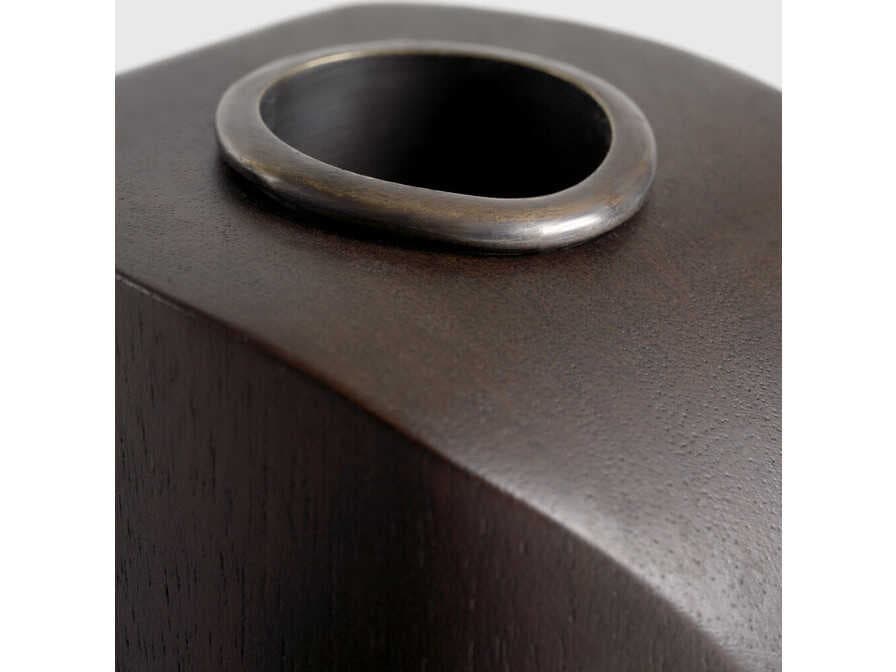 Ethnicraft Pi Mahogany Dark Brown Pi Candle Holders