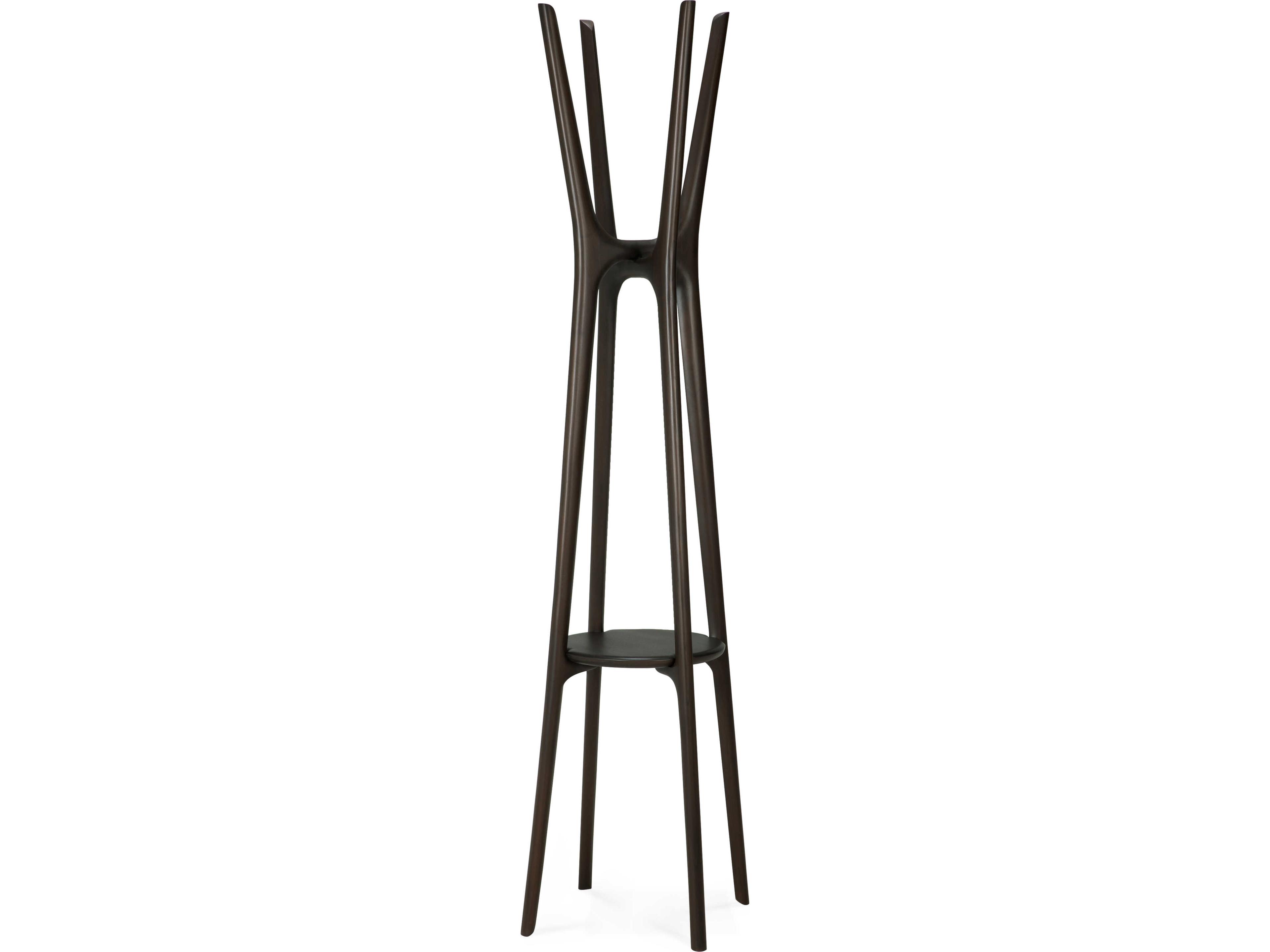 Ethnicraft Pi Mahogany Dark Brown Pi Coat Stand