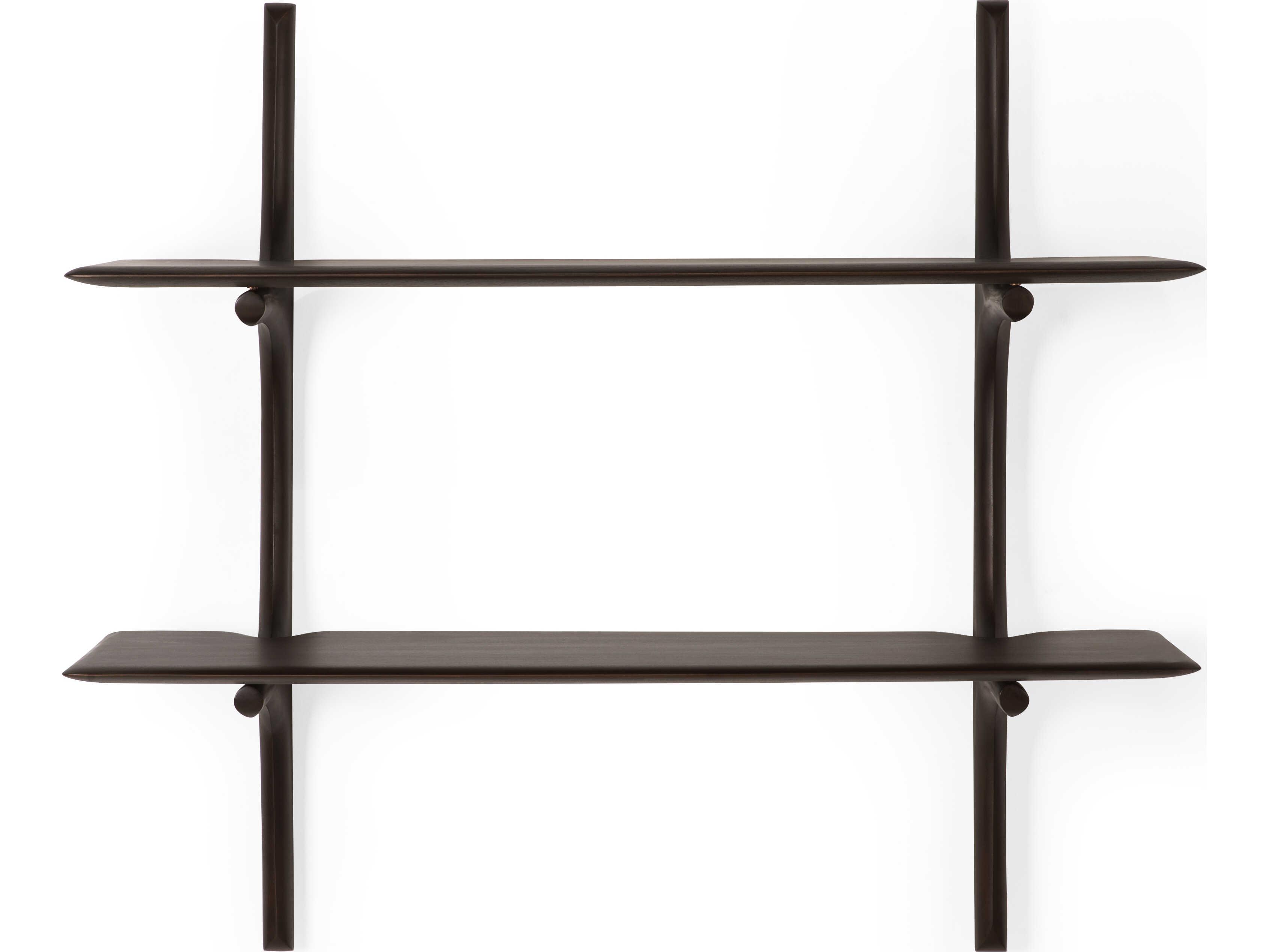 Ethnicraft Pi Mahogany Dark Brown Pi Wall Shelf