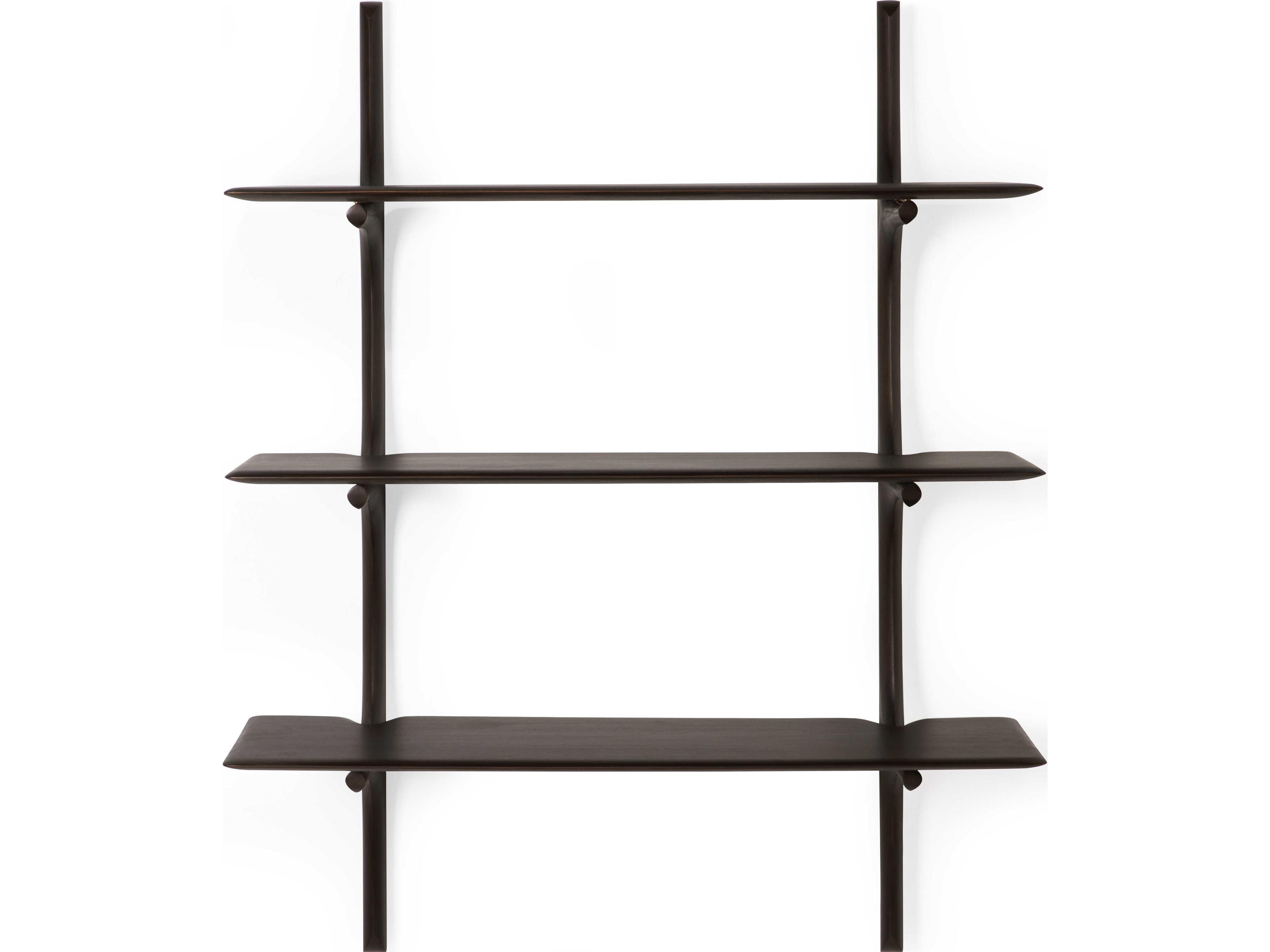 Ethnicraft Pi Mahogany Dark Brown Pi Wall Shelf