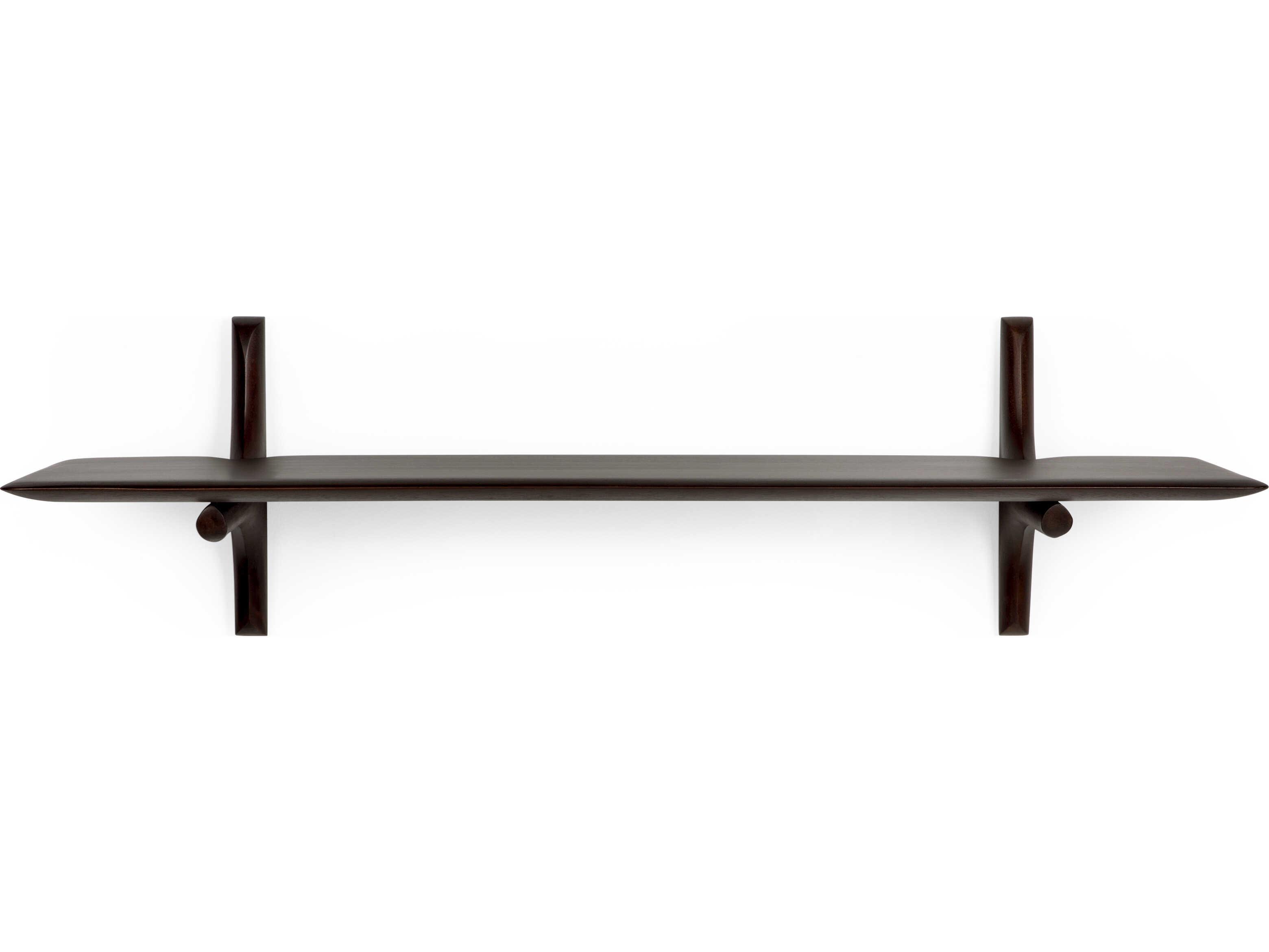 Ethnicraft Pi Mahogany Dark Brown Pi Wall Shelf