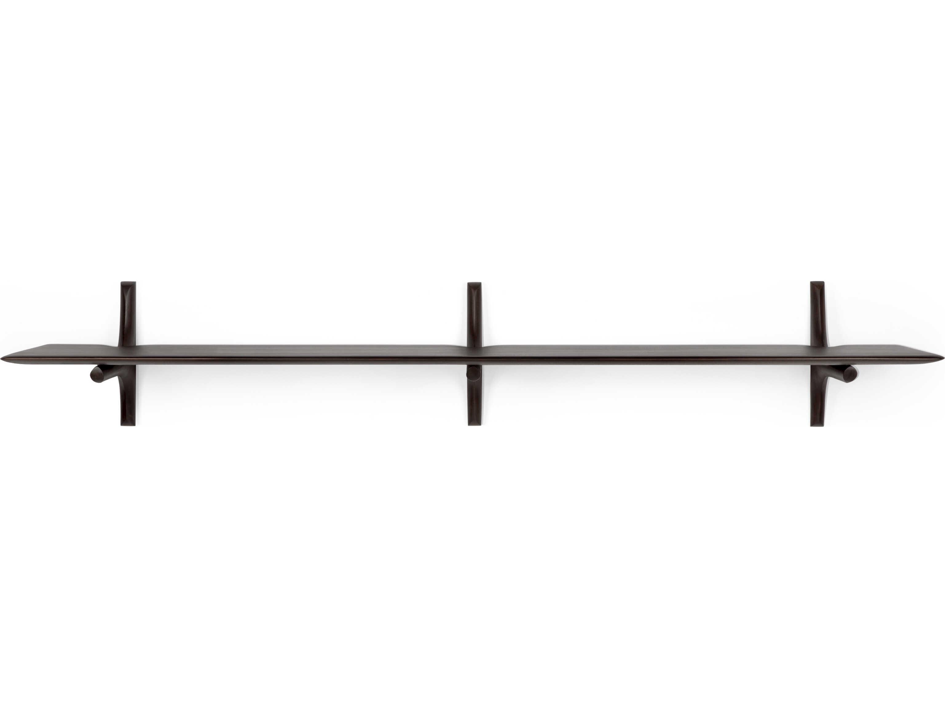 Ethnicraft Pi Mahogany Dark Brown Pi Wall Shelf