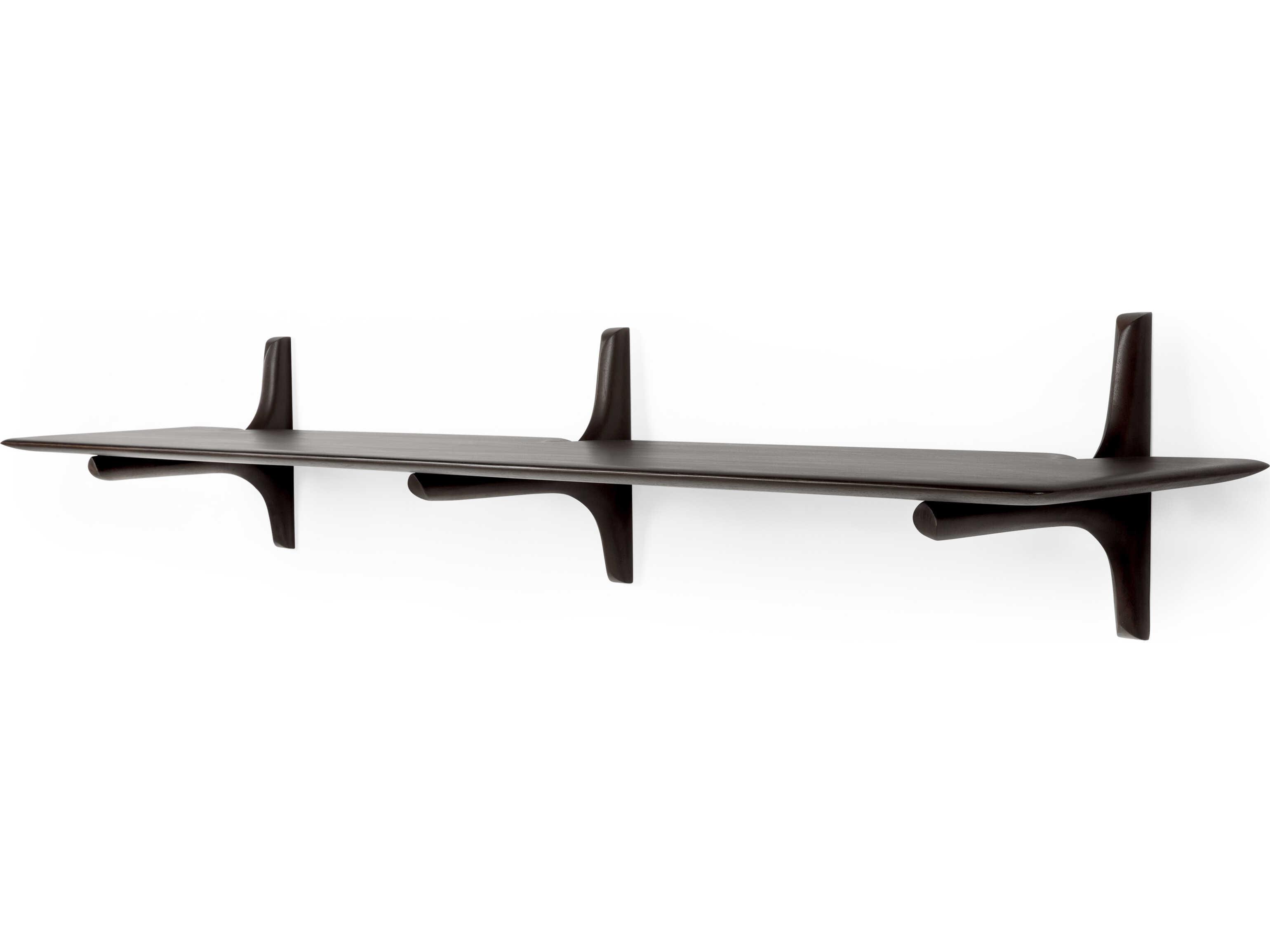 Ethnicraft Pi Mahogany Dark Brown Pi Wall Shelf