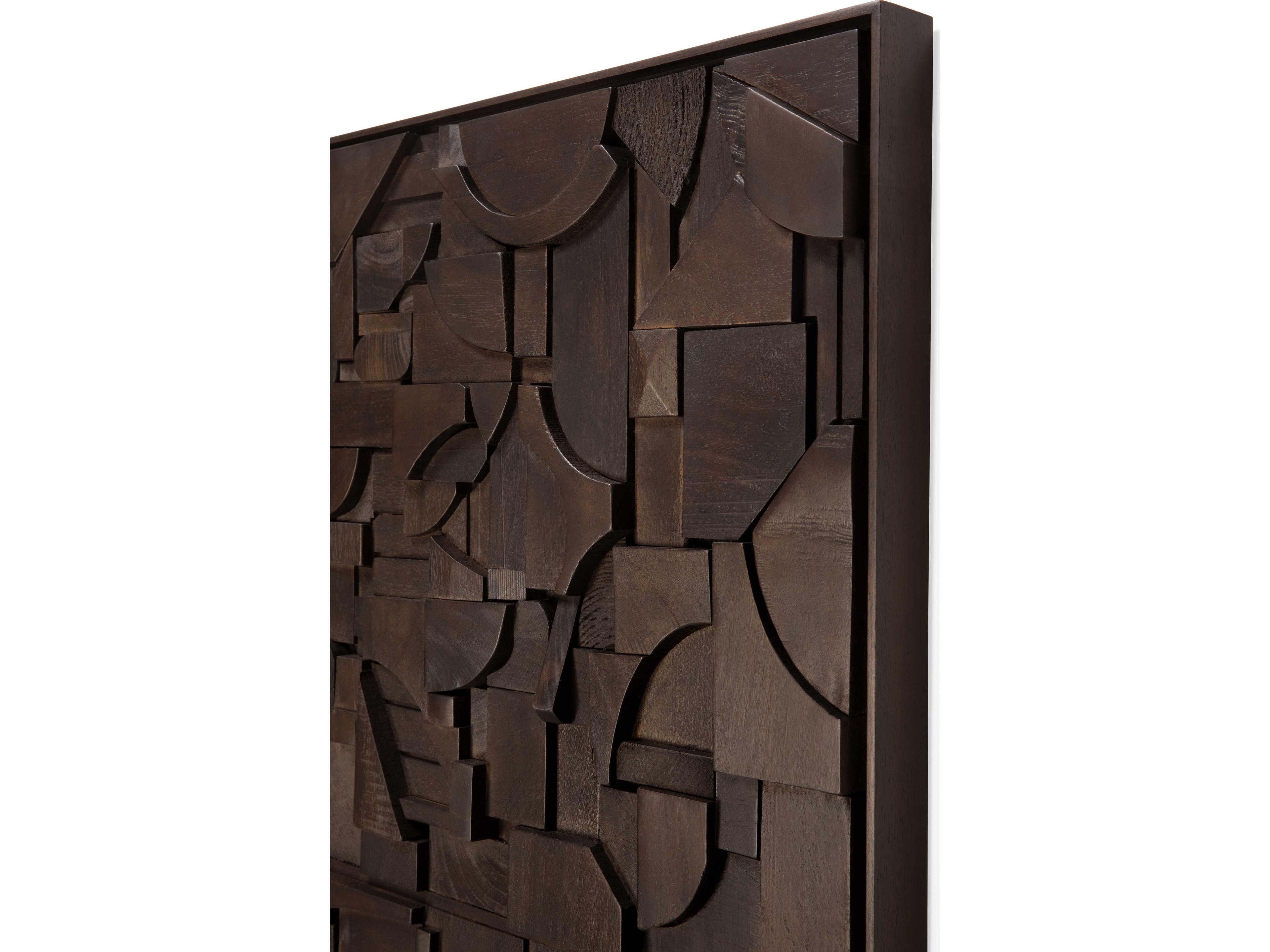 Ethnicraft Bricks Dark Brown Wall Art