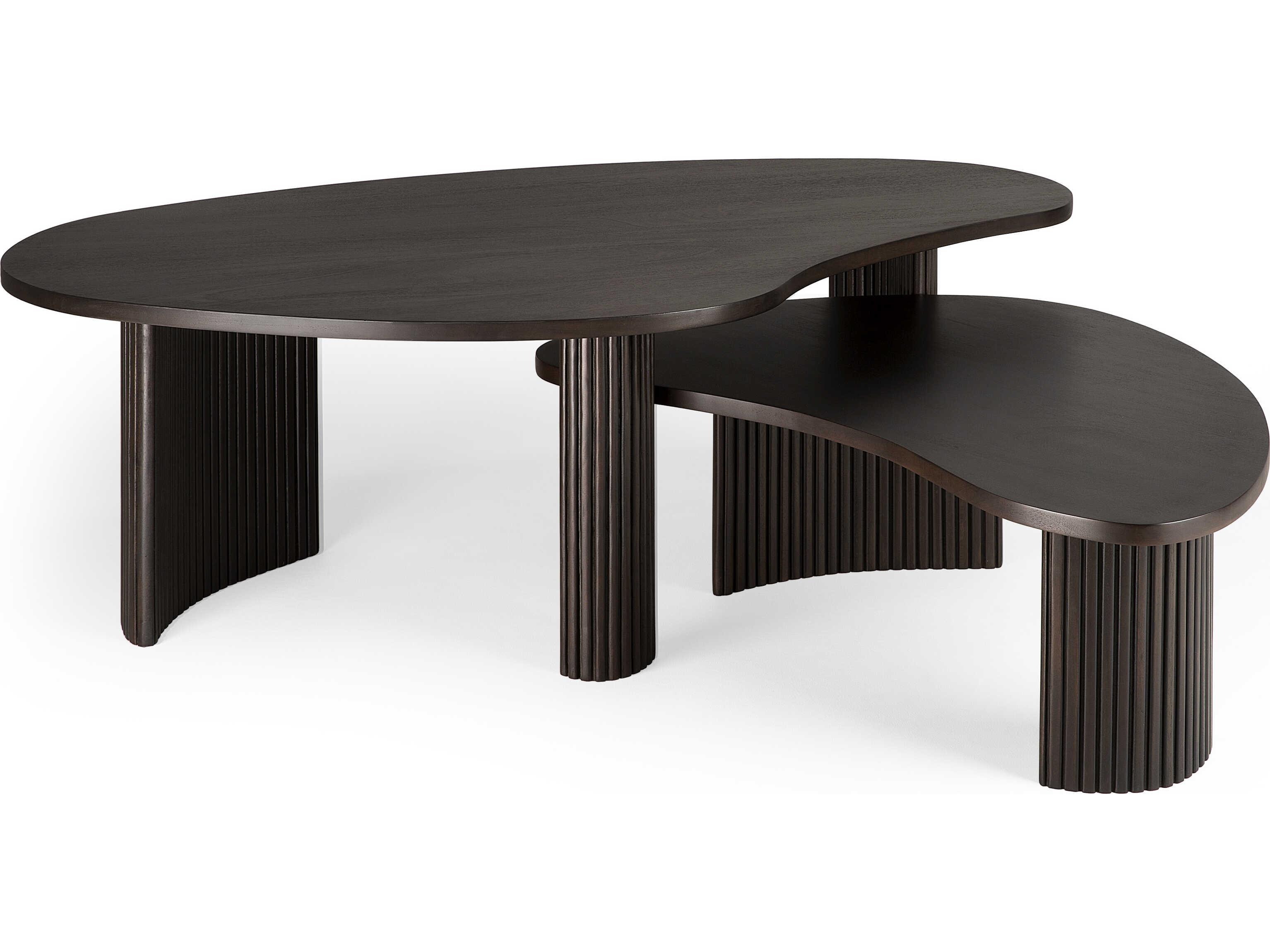 Ethnicraft Boomerang Mahogany Dark Brown Coffee Table