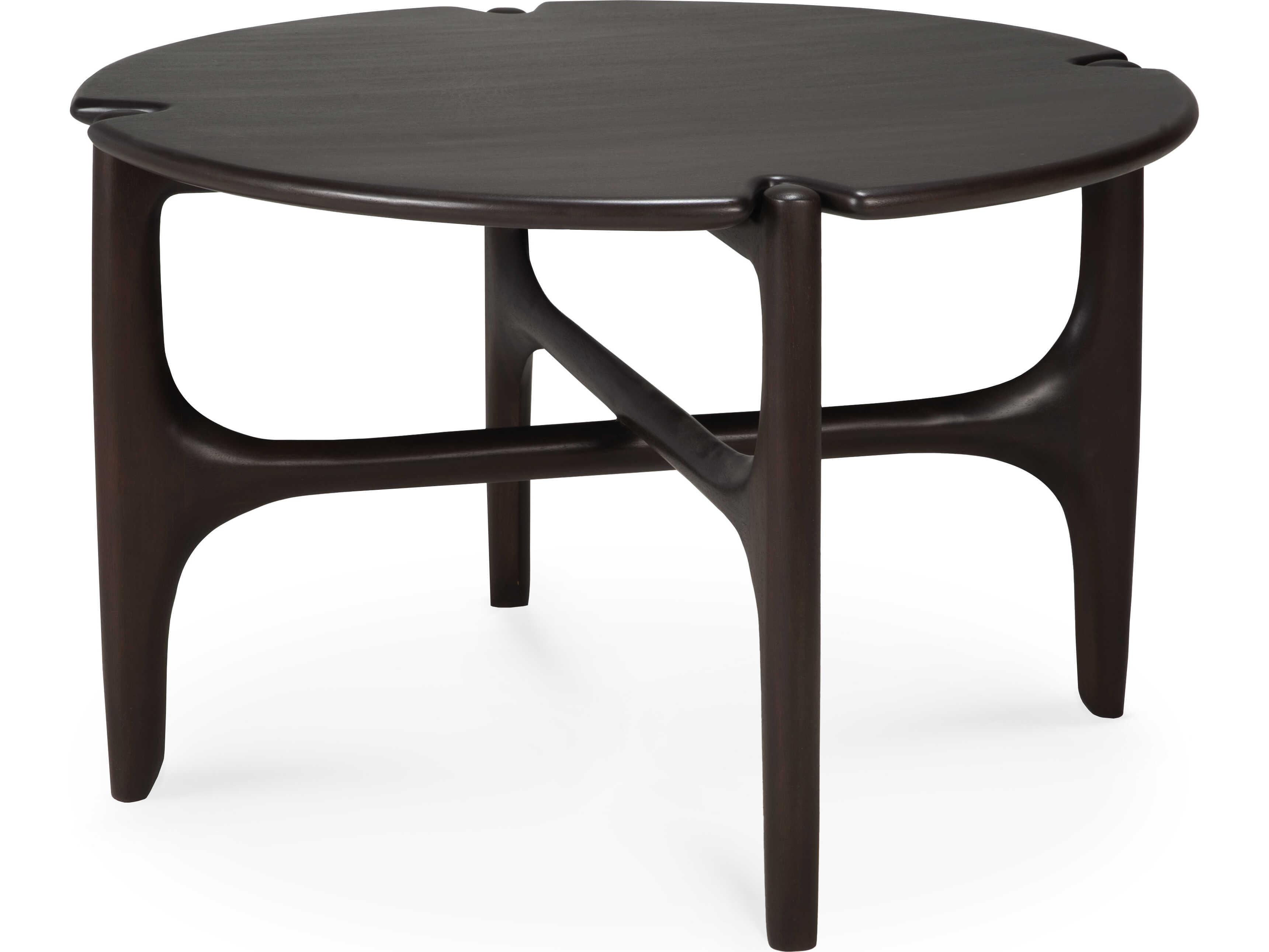 Ethnicraft Pi Mahogany Dark Brown Pi Coffee Table