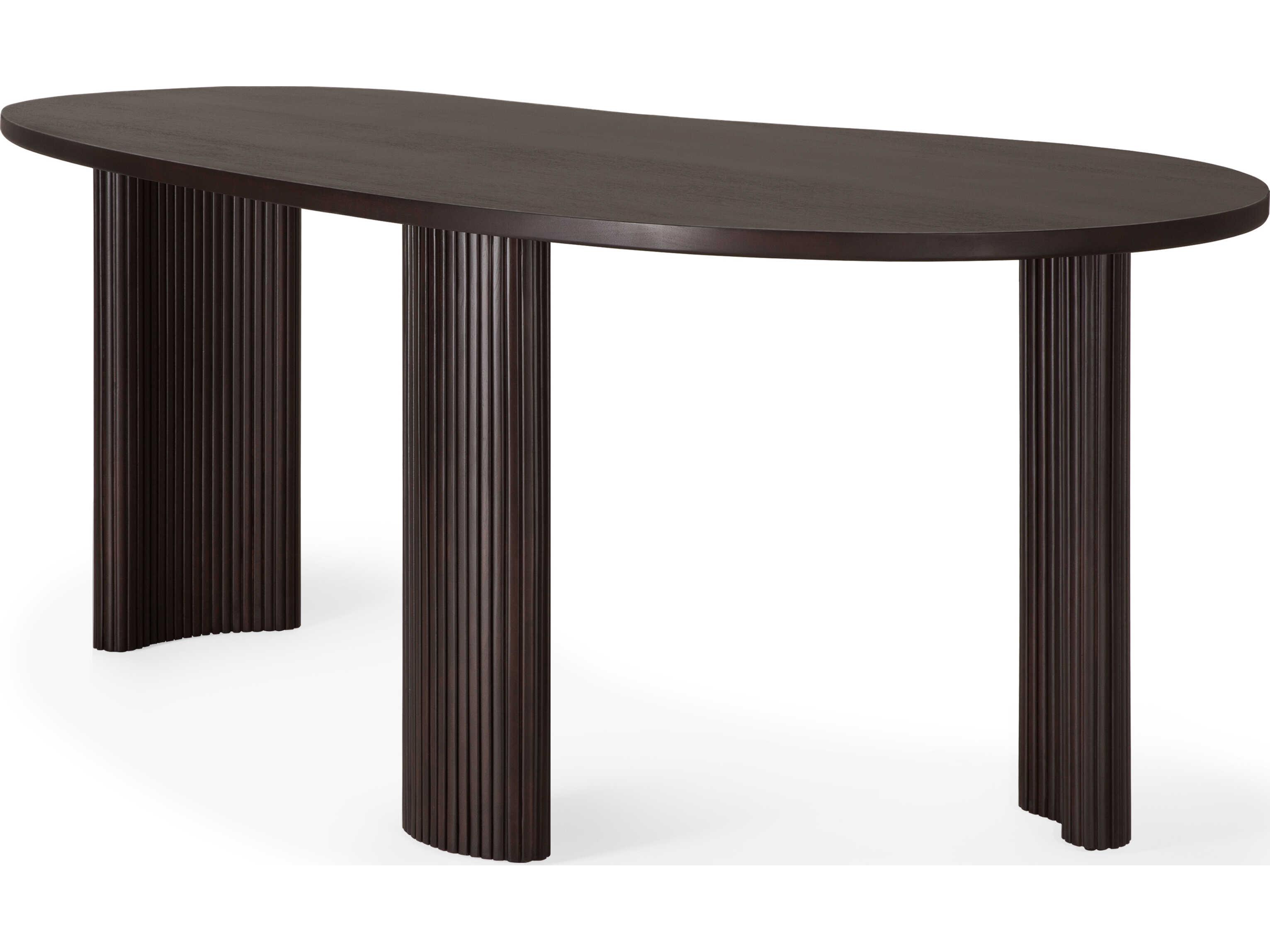 Ethnicraft Boomerang Mahogany Dark Brown Desk