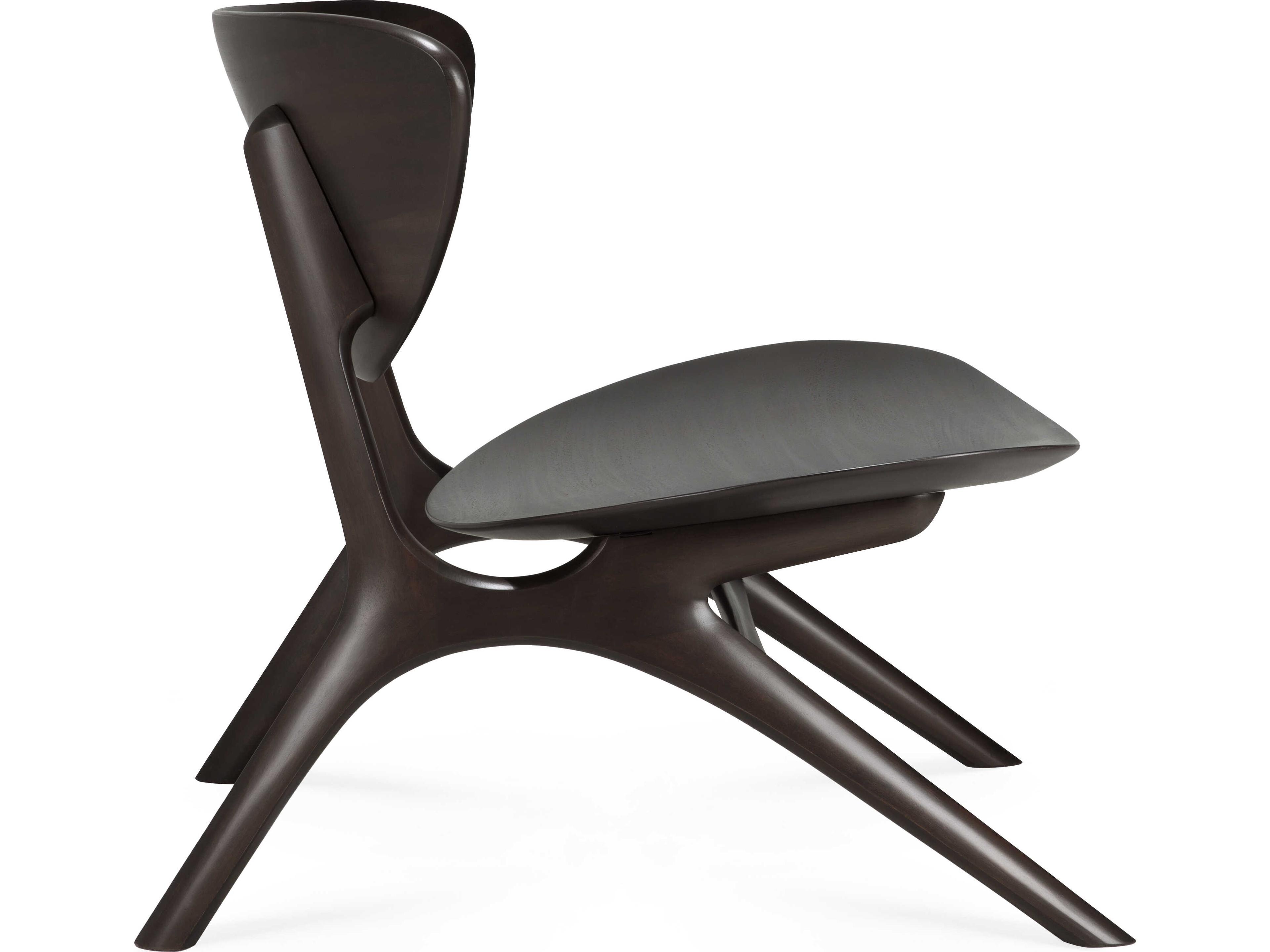 Ethnicraft Eye Mahogany Dark Brown Lounge Chair