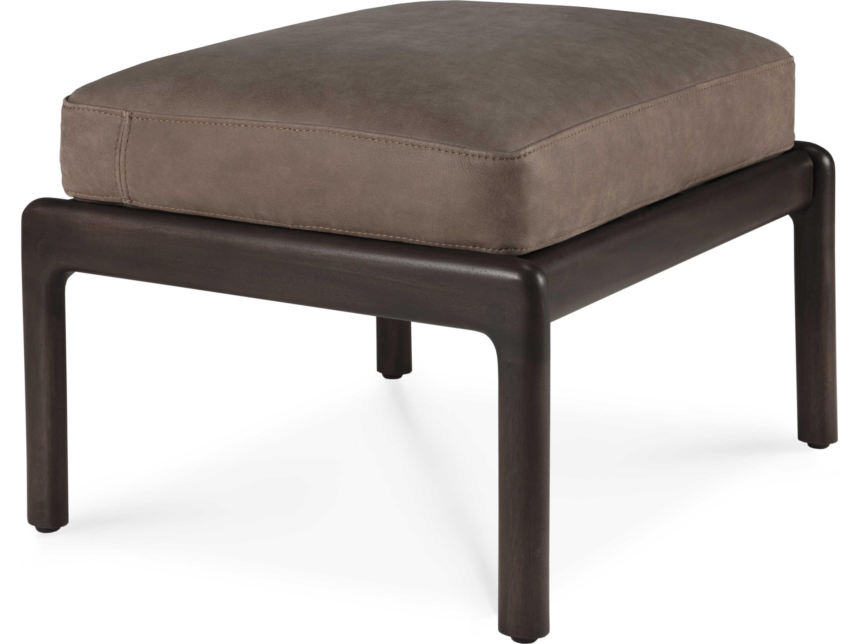 Ethnicraft Jack Mahogany Dark Brown Footstool