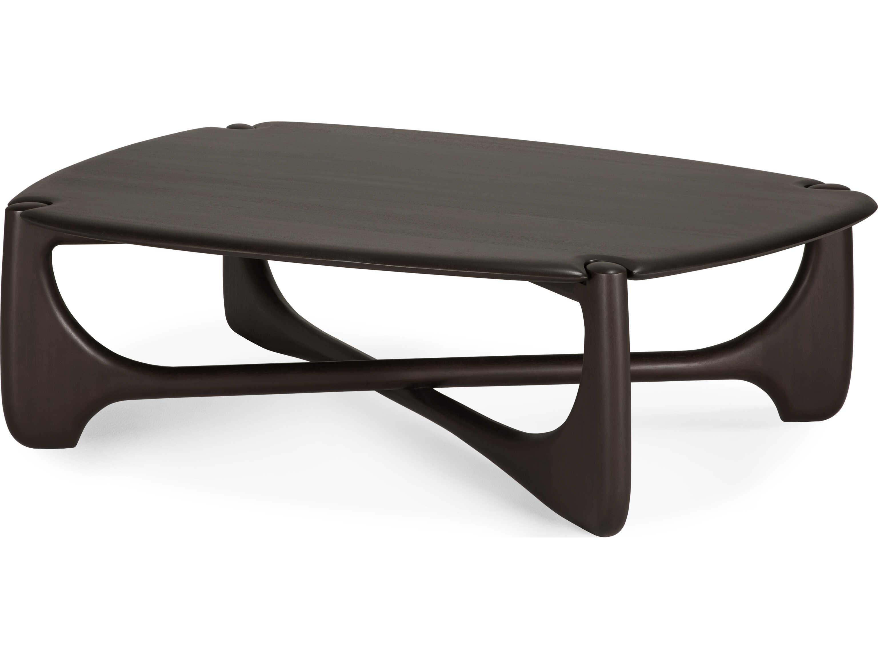 Ethnicraft Pi Mahogany Dark Brown Pi Coffee Table