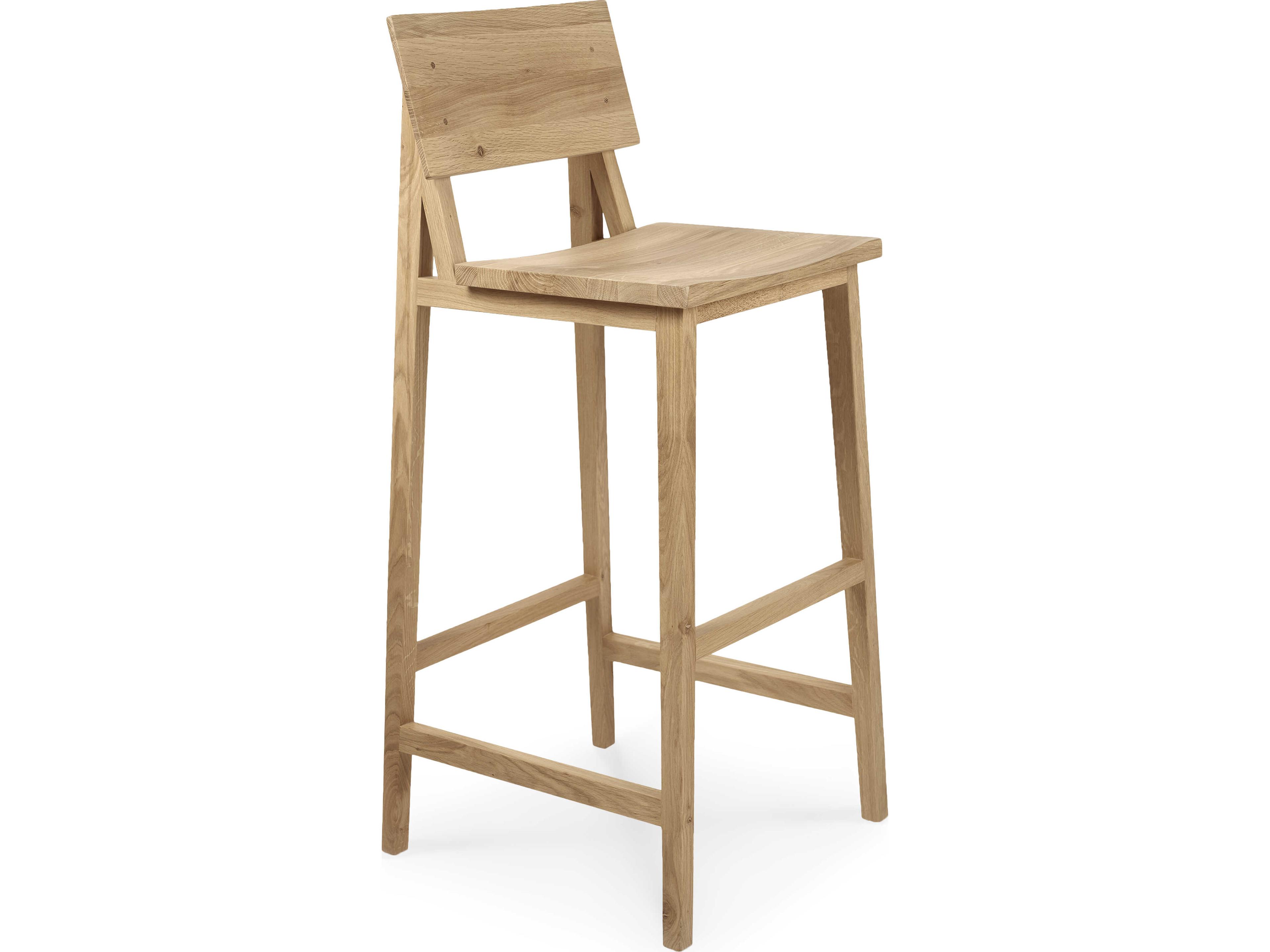 Ethnicraft N4 Varnished Bar Stool
