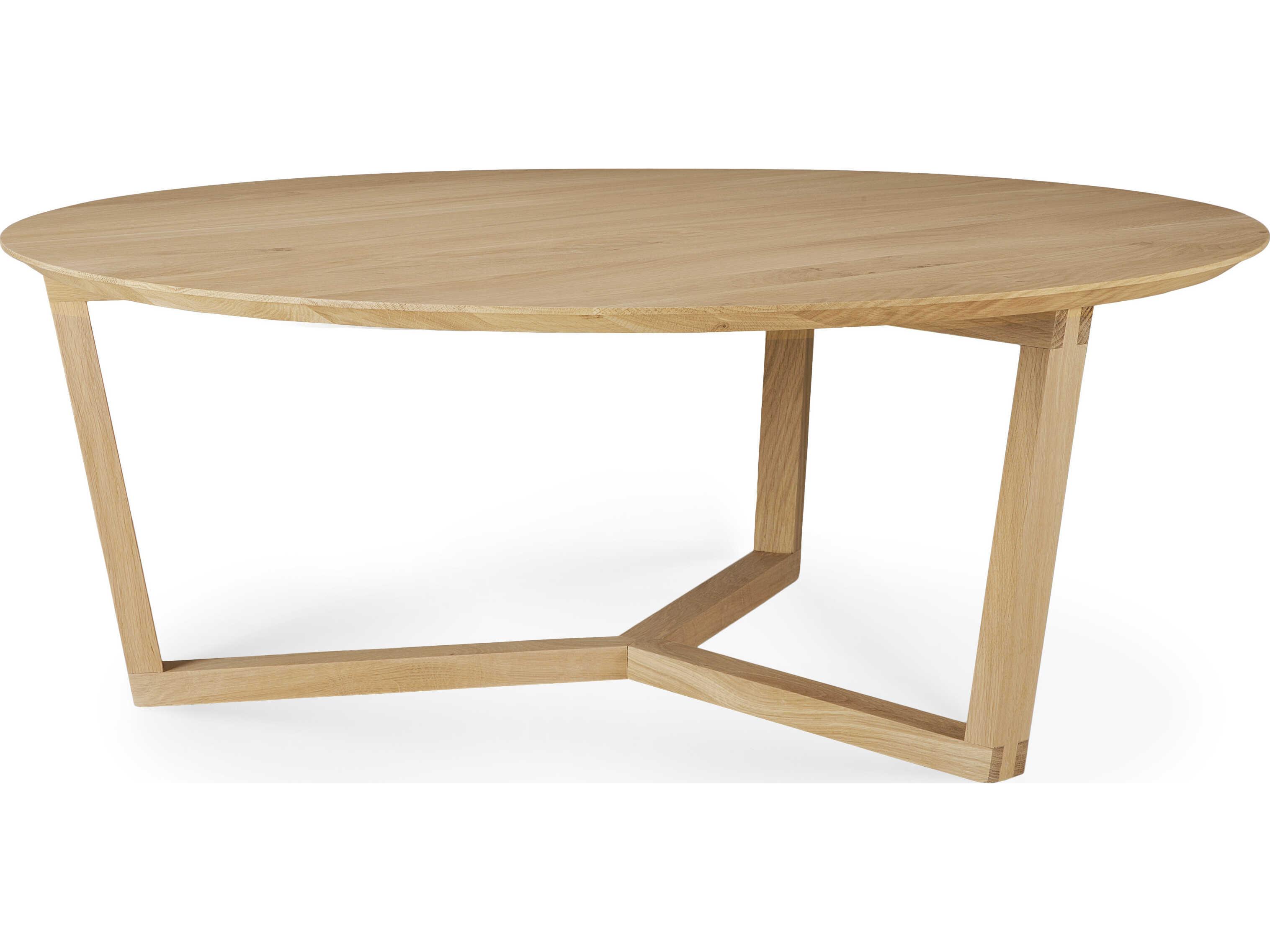 Ethnicraft Tripod Oak Coffee Table