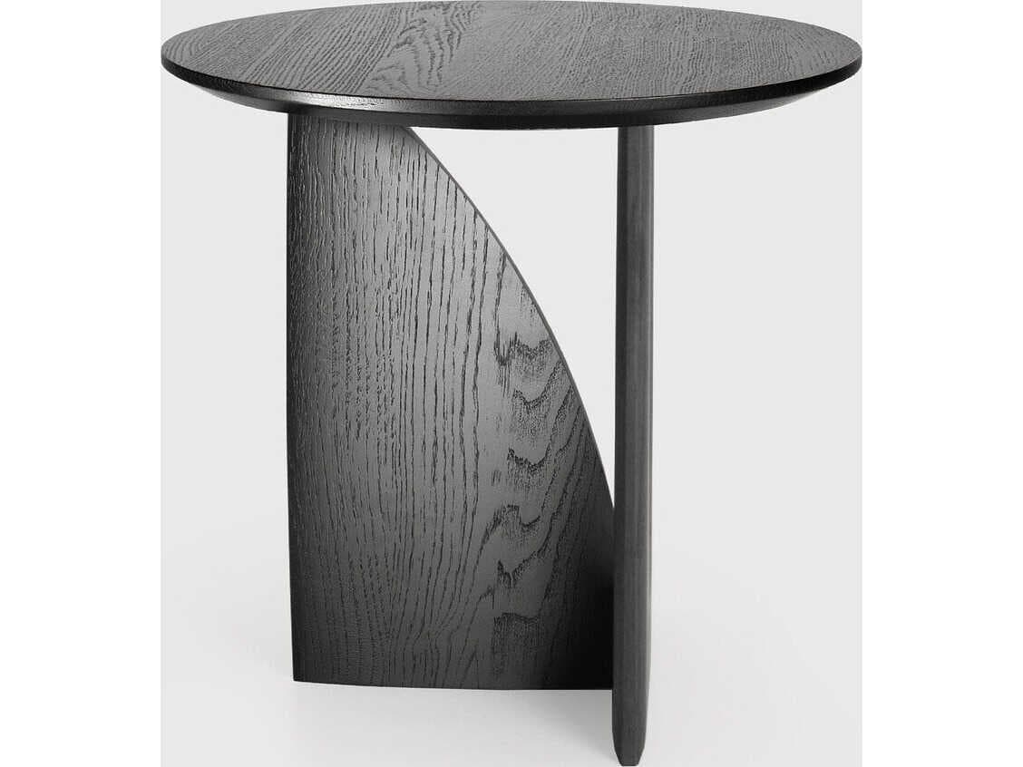 Ethnicraft Geometric Oak Black Side Table