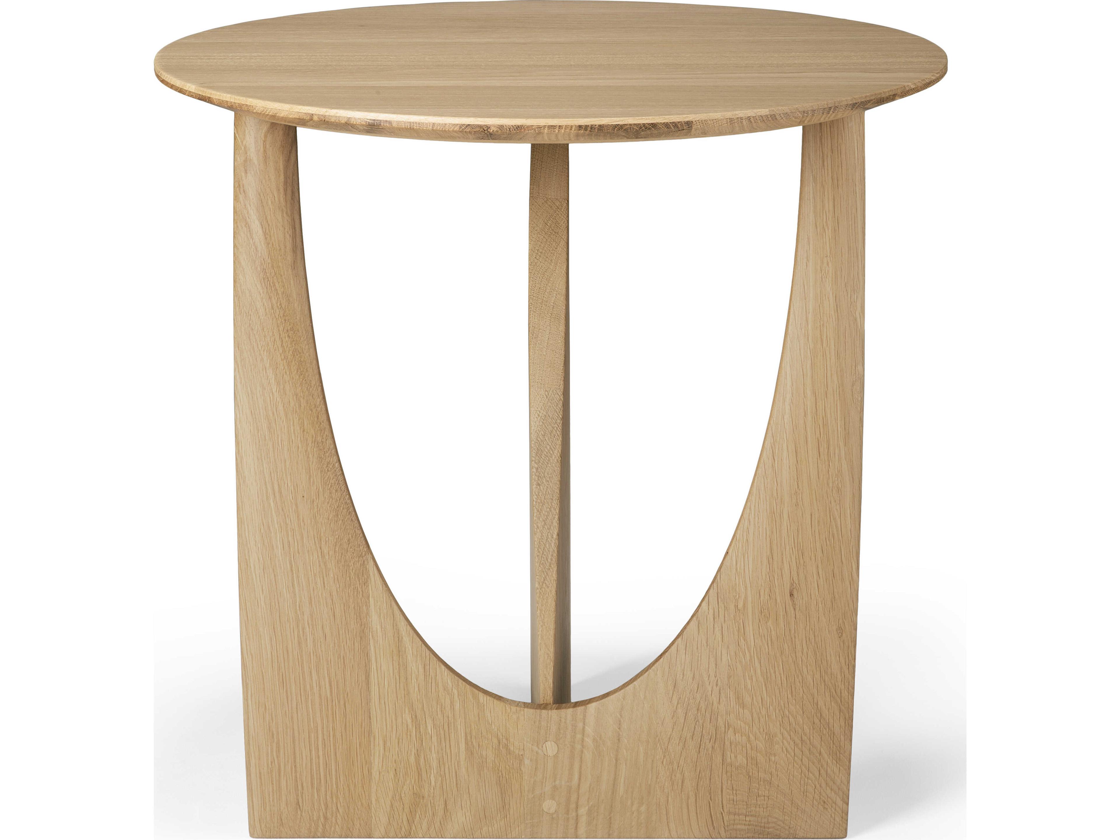 Ethnicraft Geometric Oak Side Table