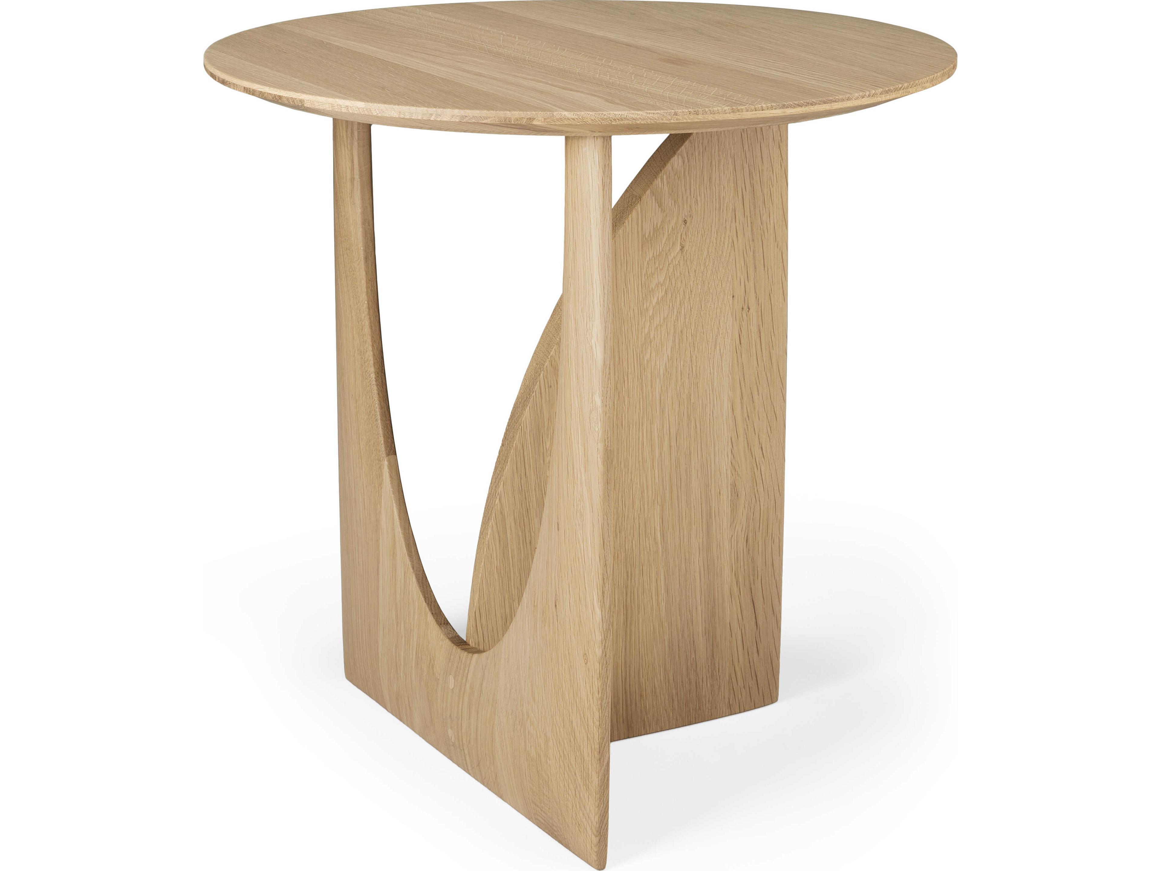 Ethnicraft Geometric Oak Side Table
