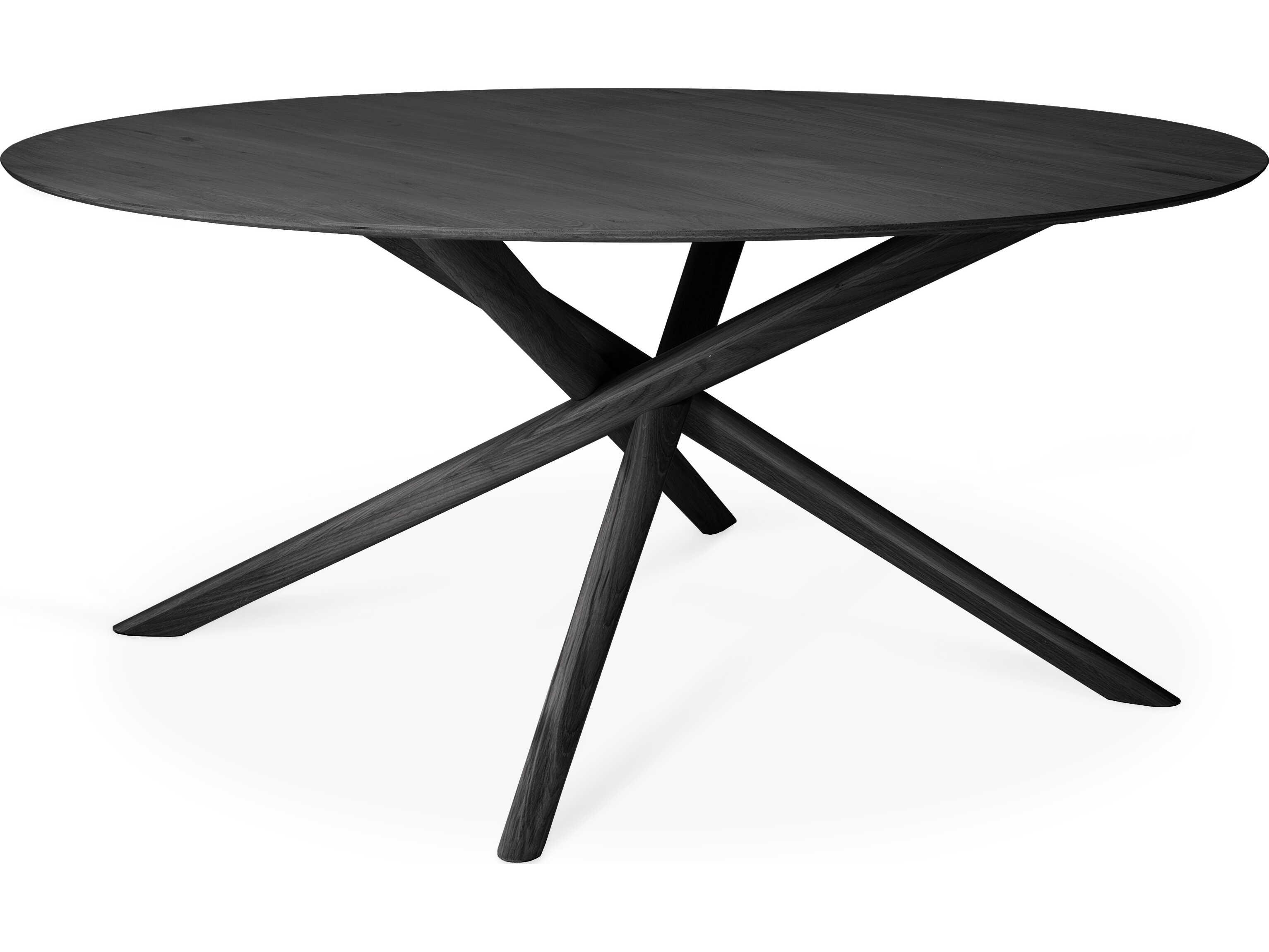 Ethnicraft Mikado Oak Black Dining Table