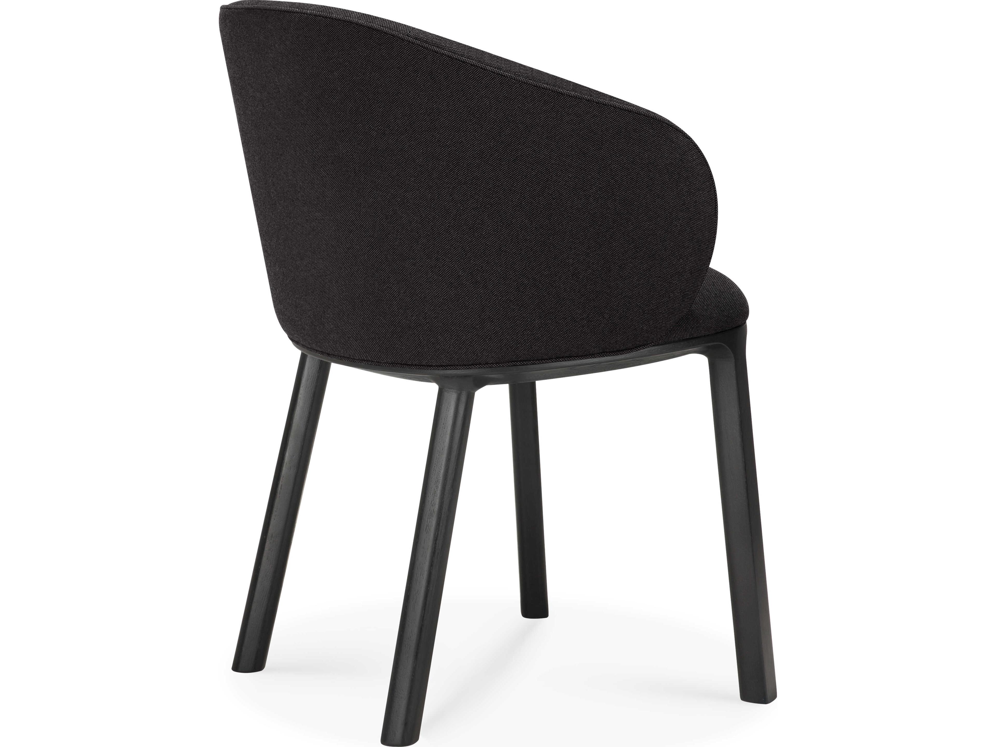 Ethnicraft Unda Oak Black and Charcoal Dining Chair