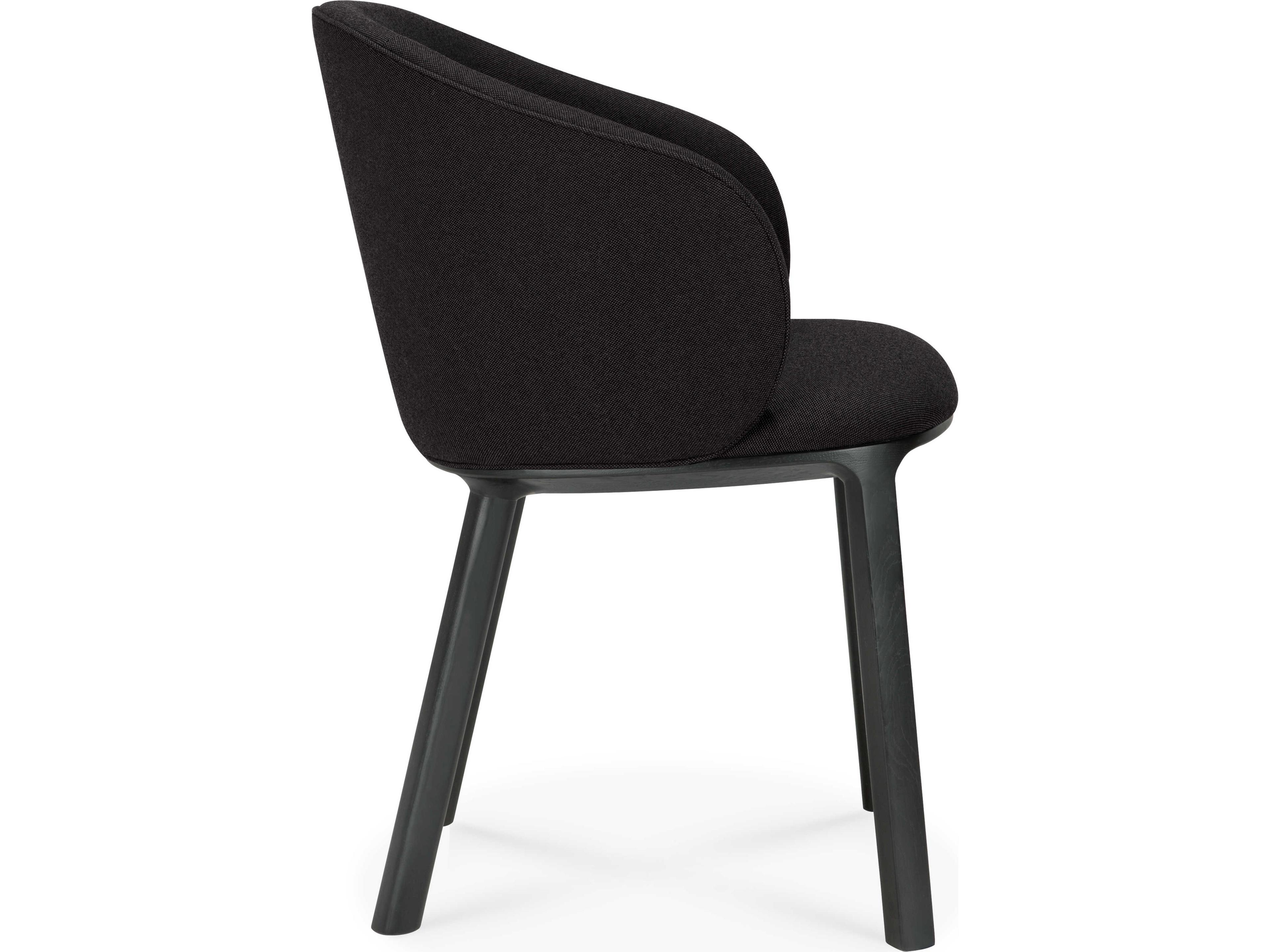 Ethnicraft Unda Oak Black and Charcoal Dining Chair