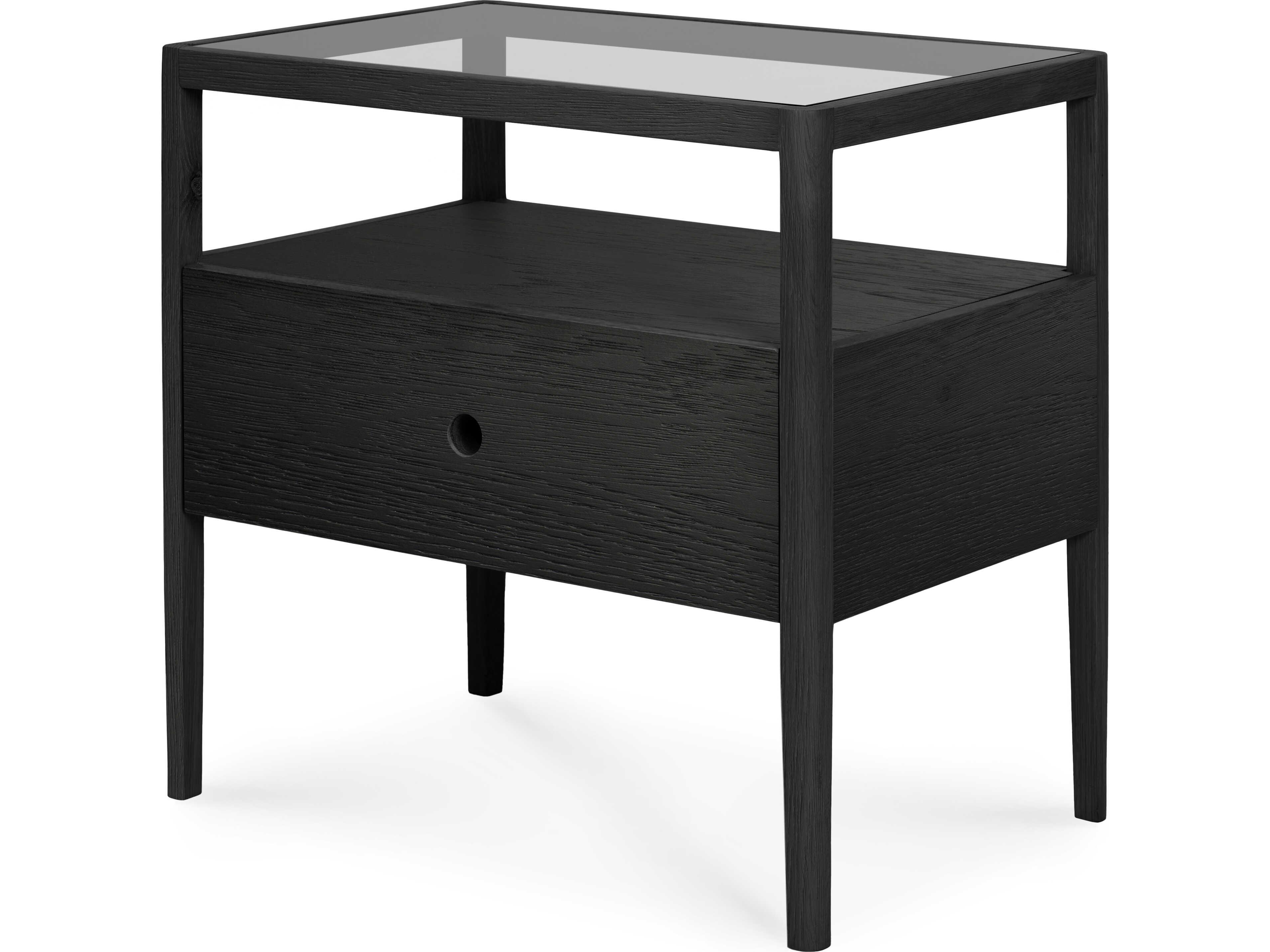 Ethnicraft Spindle Oak Black Bedside Table