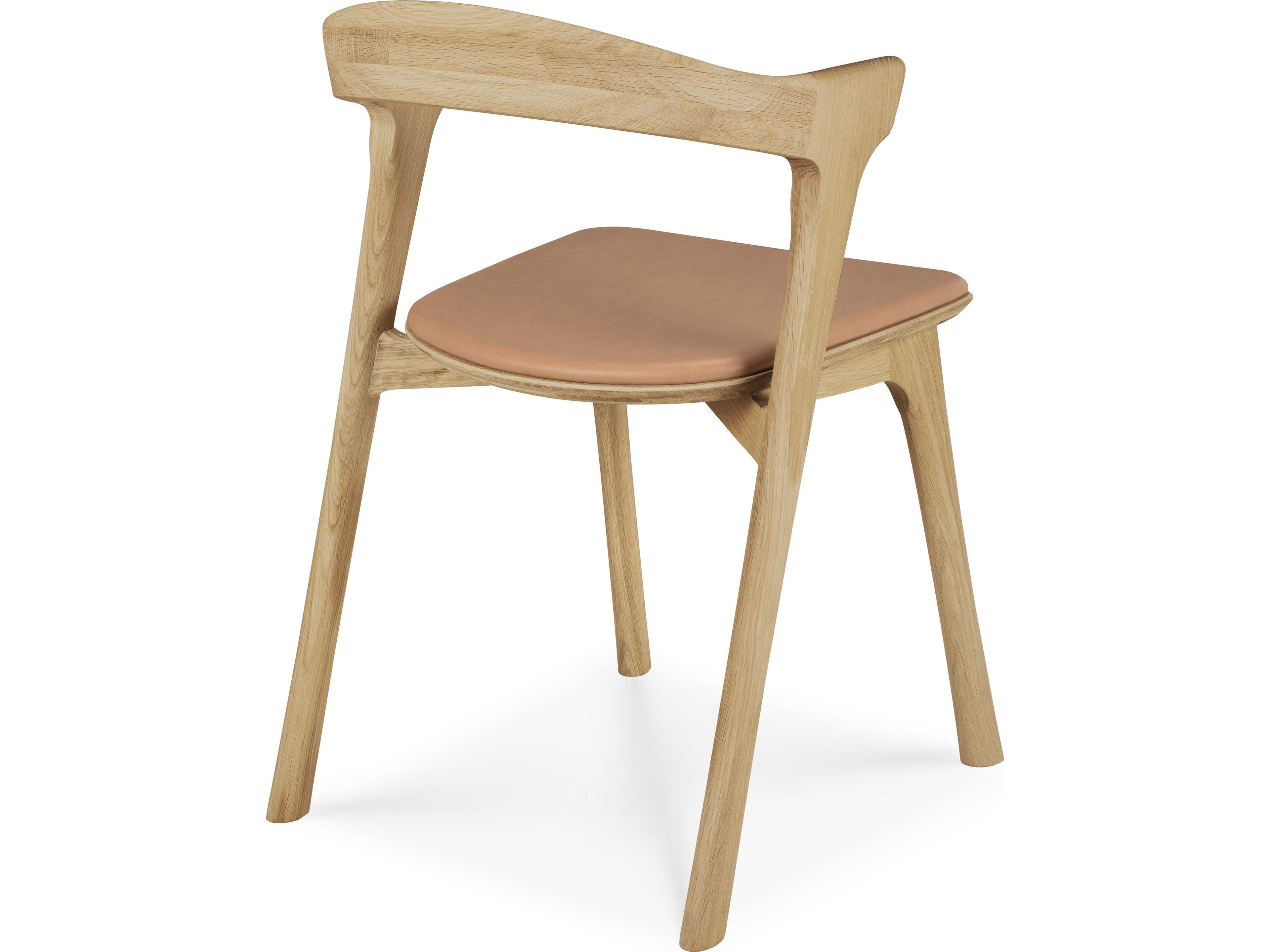 Ethnicraft Bok Oak and Sienna Leather Dining Chair