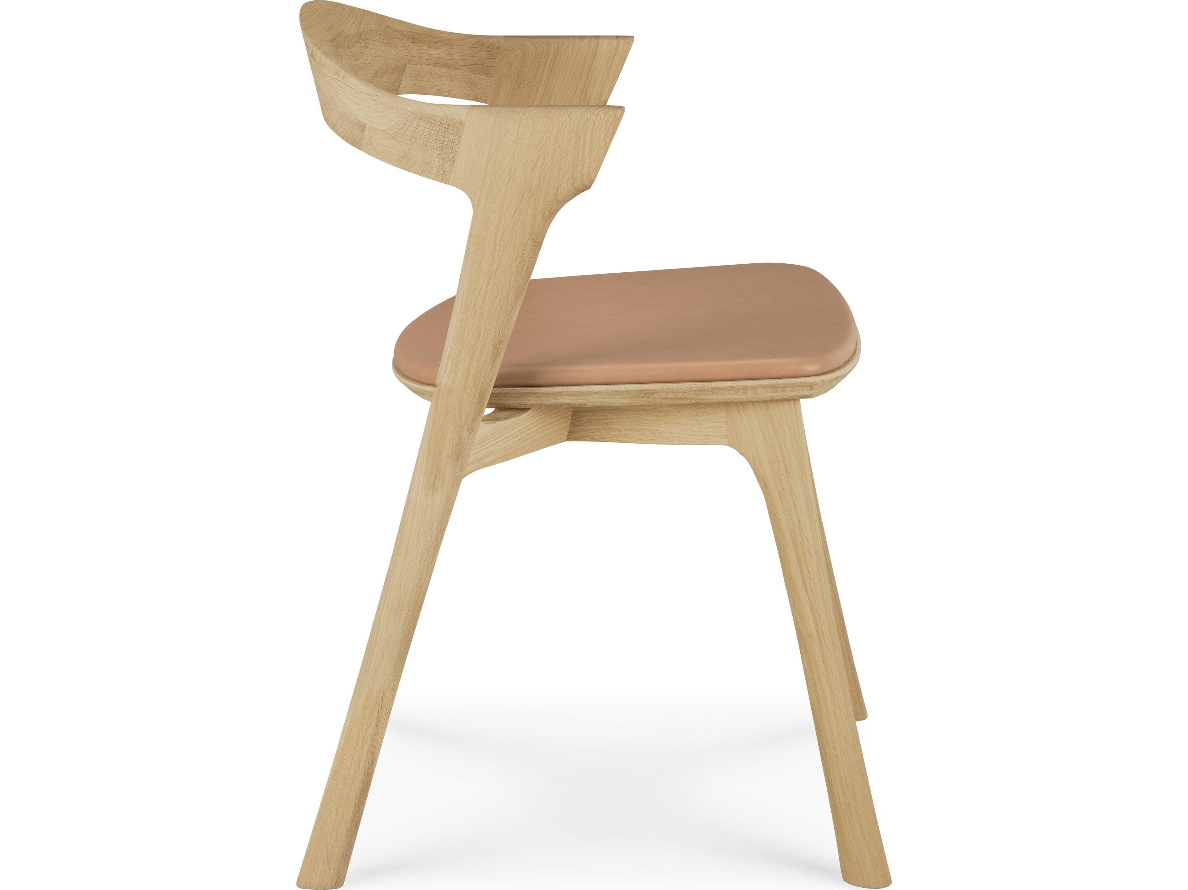 Ethnicraft Bok Oak and Sienna Leather Dining Chair