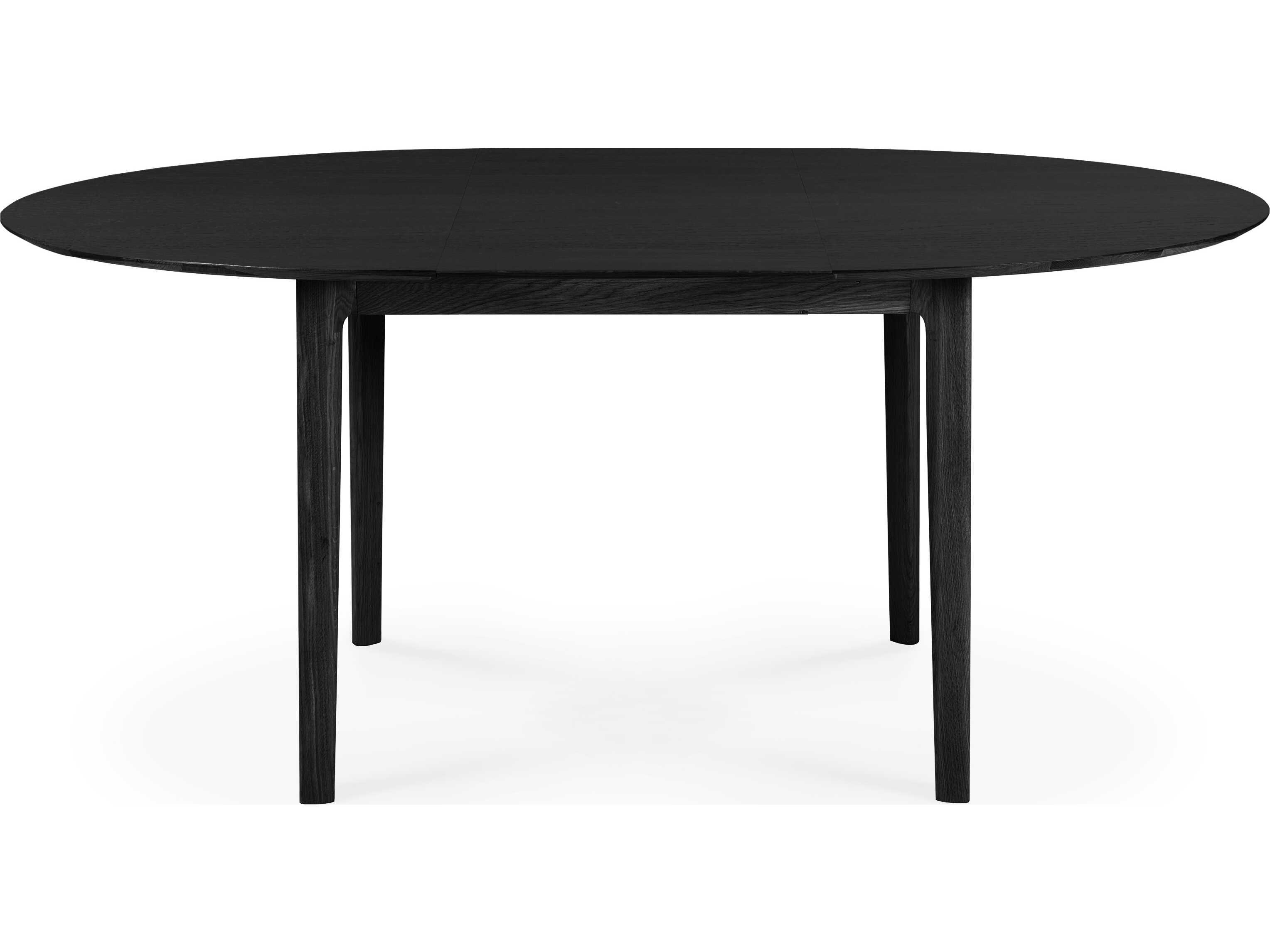 Ethnicraft Bok Oak Black Extendable Dining Table