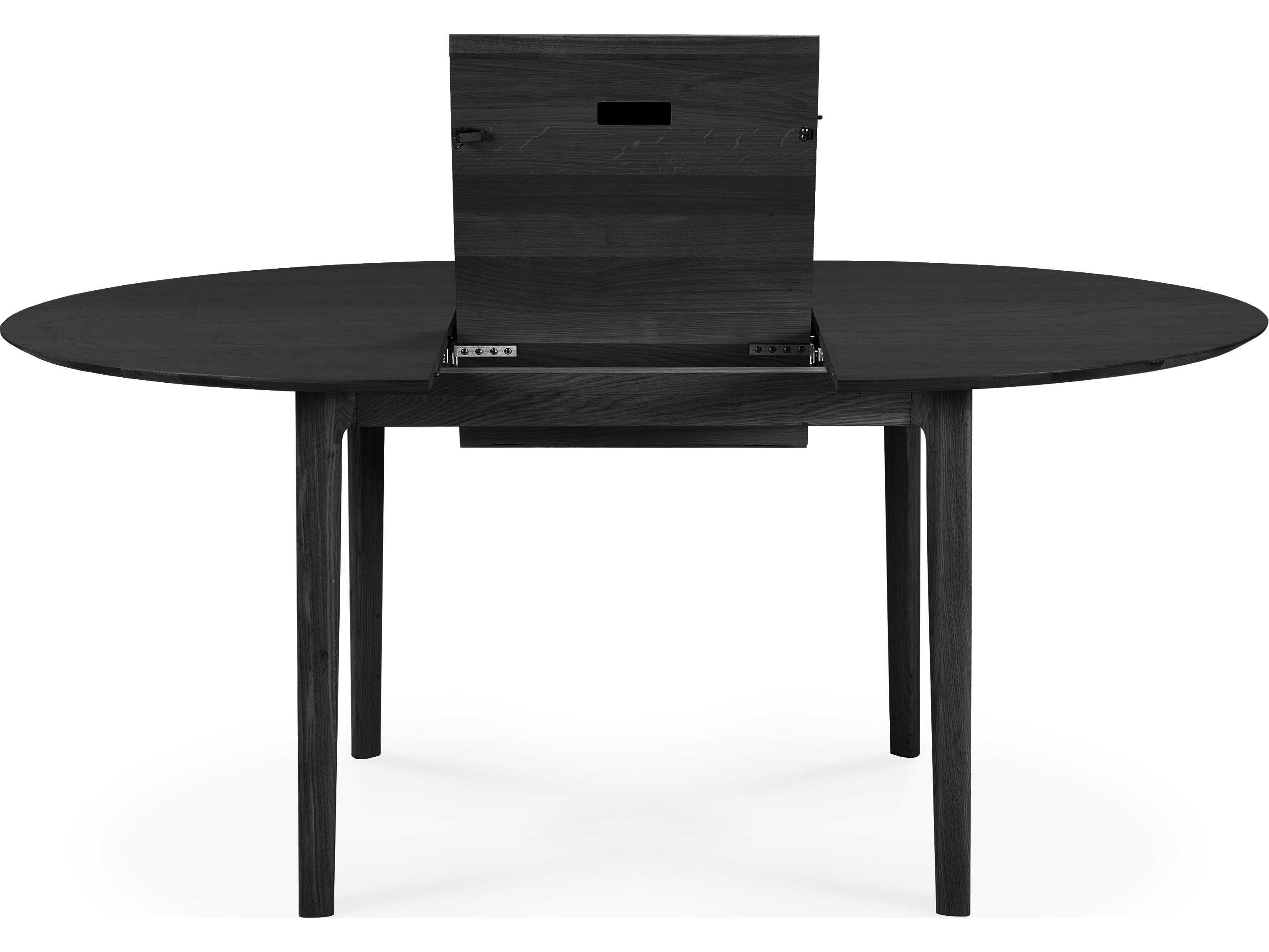 Ethnicraft Bok Oak Black Extendable Dining Table