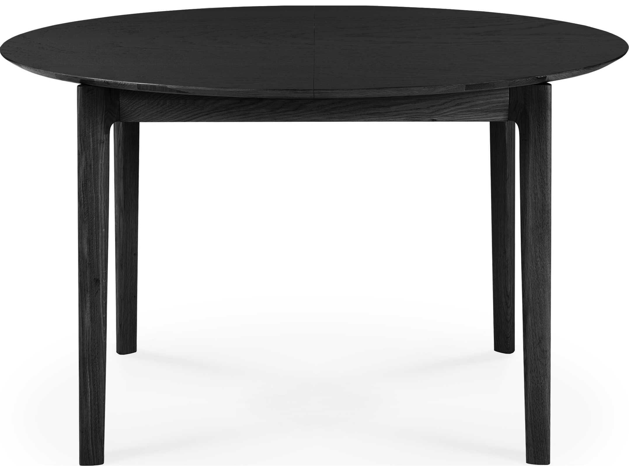 Ethnicraft Bok Oak Black Extendable Dining Table