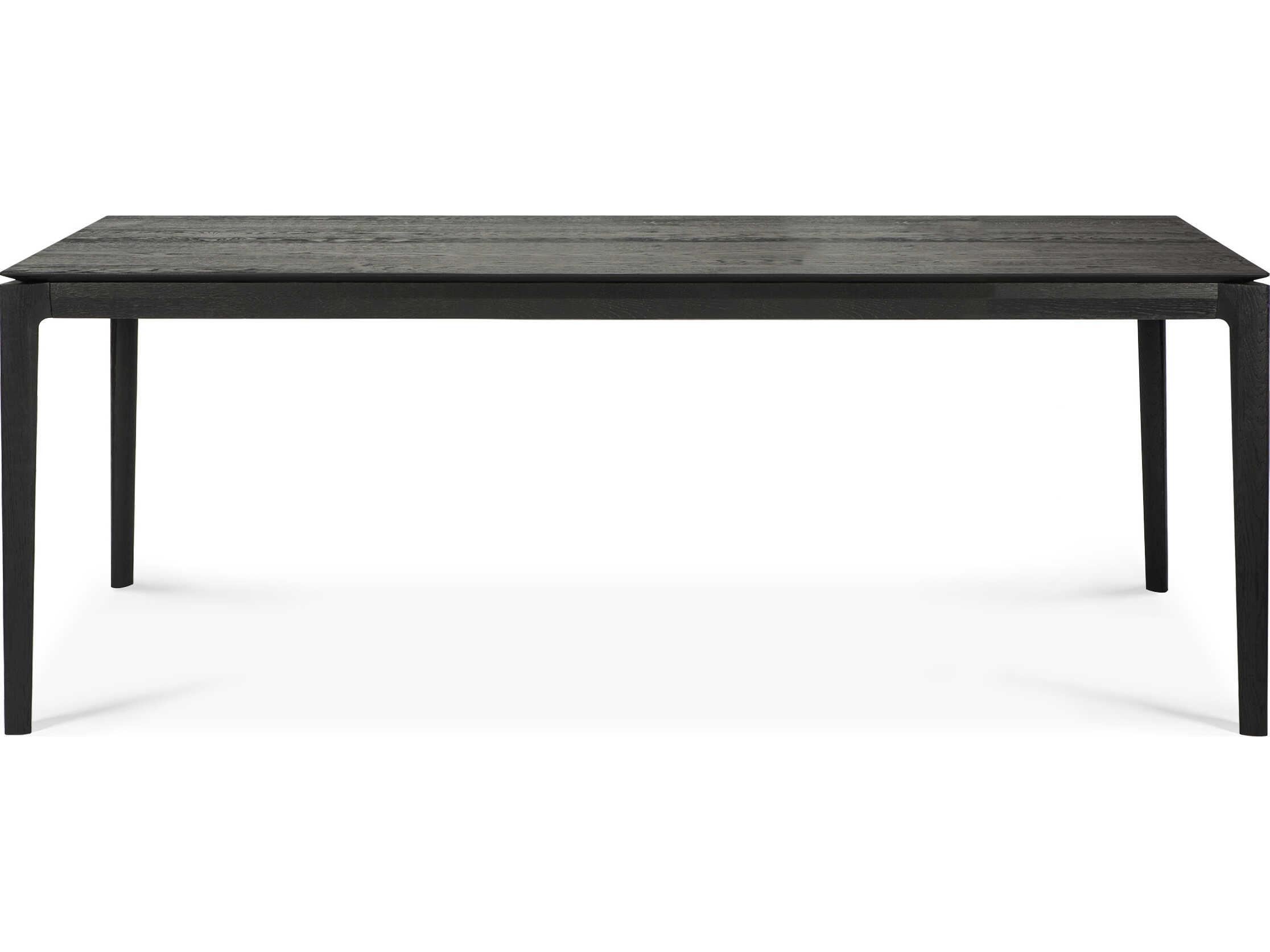 Ethnicraft Bok Oak Black Extendable Dining Table