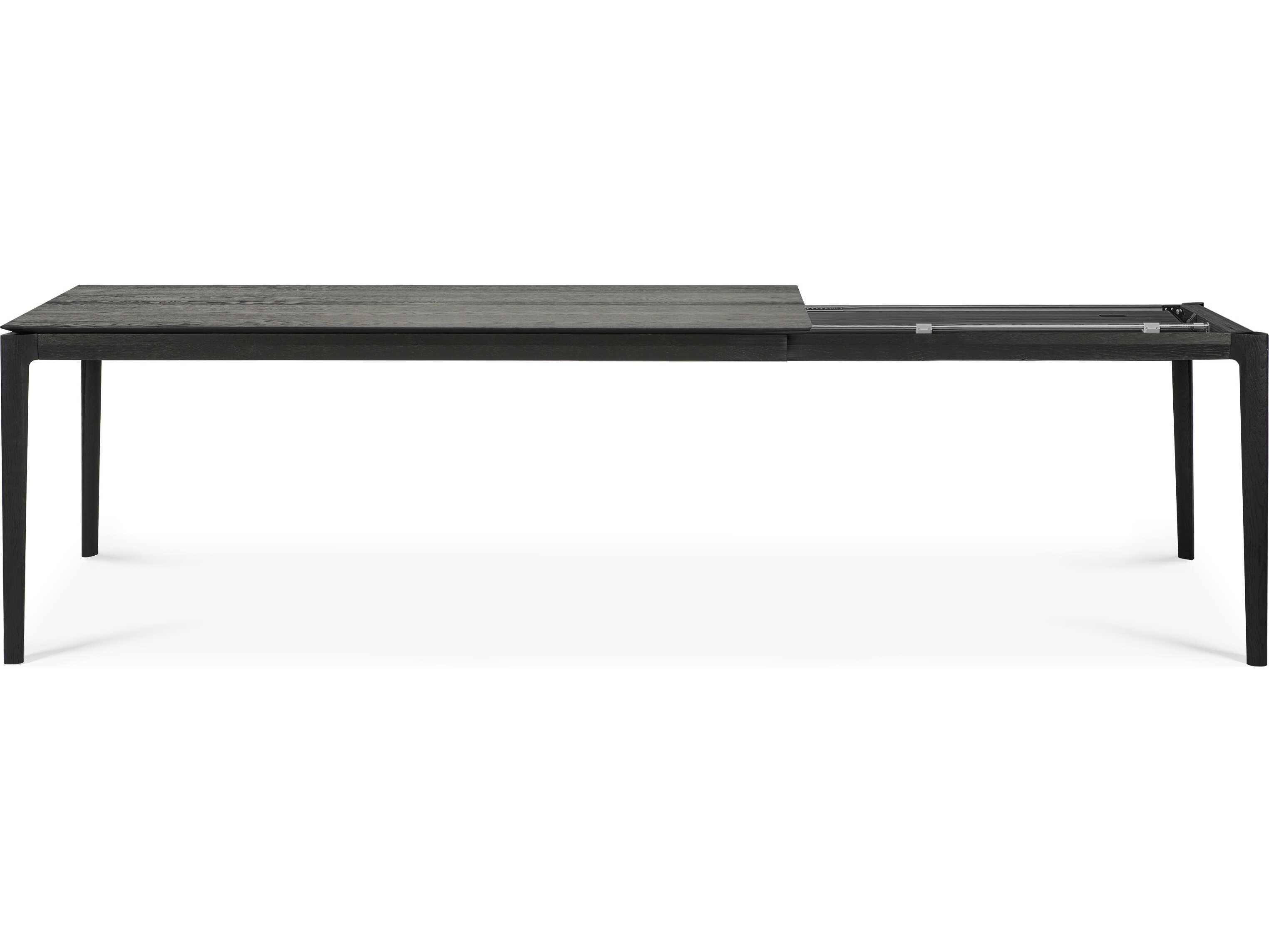 Ethnicraft Bok Oak Black Extendable Dining Table