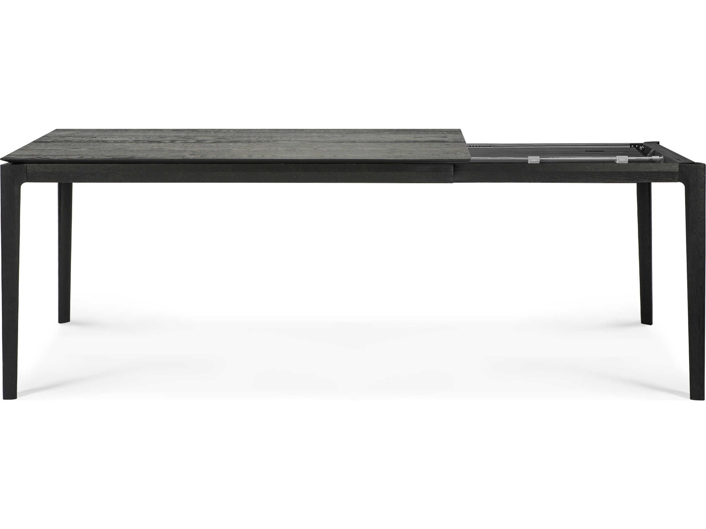 Ethnicraft Bok Oak Black Extendable Dining Table