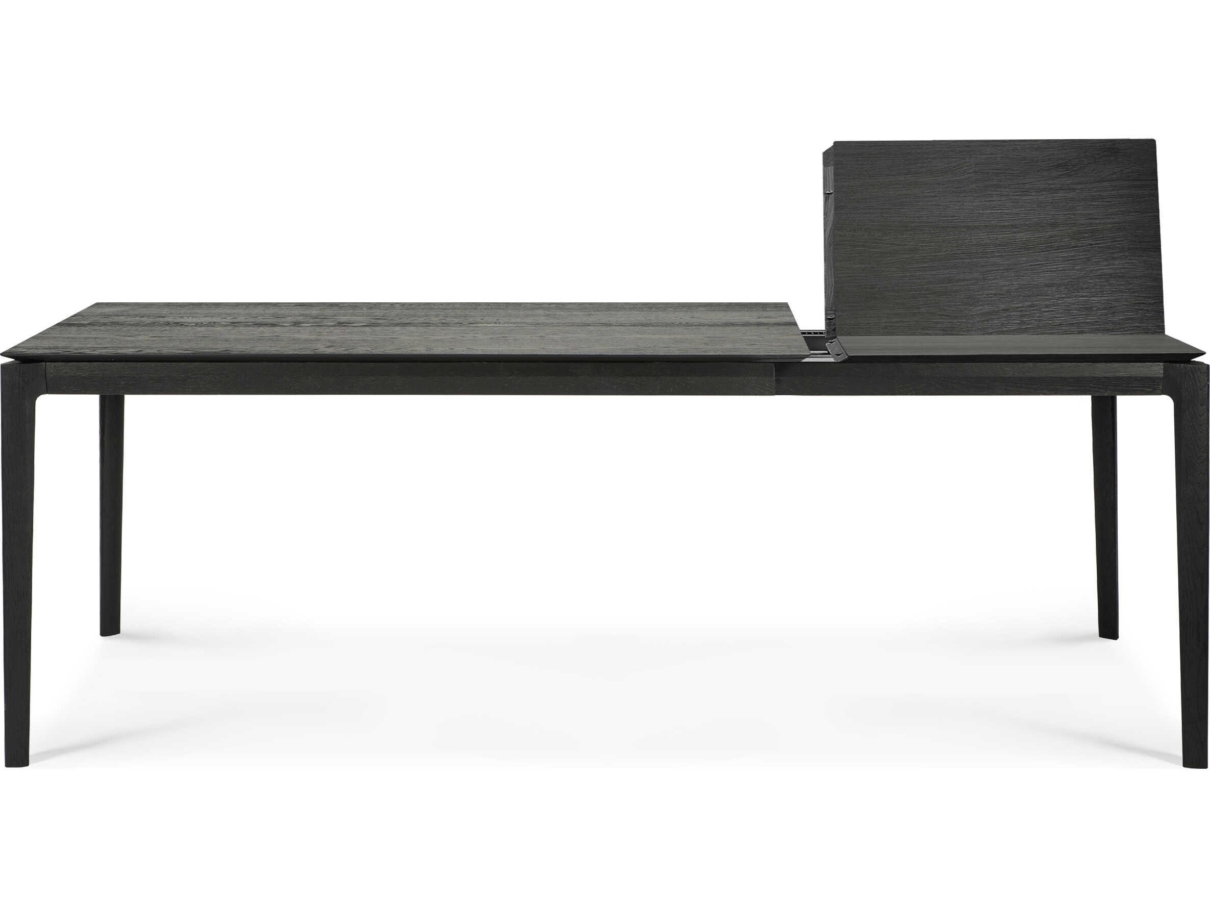 Ethnicraft Bok Oak Black Extendable Dining Table