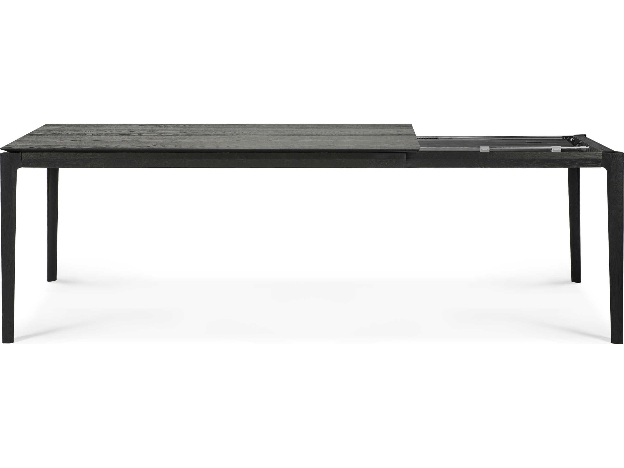 Ethnicraft Bok Oak Black Extendable Dining Table