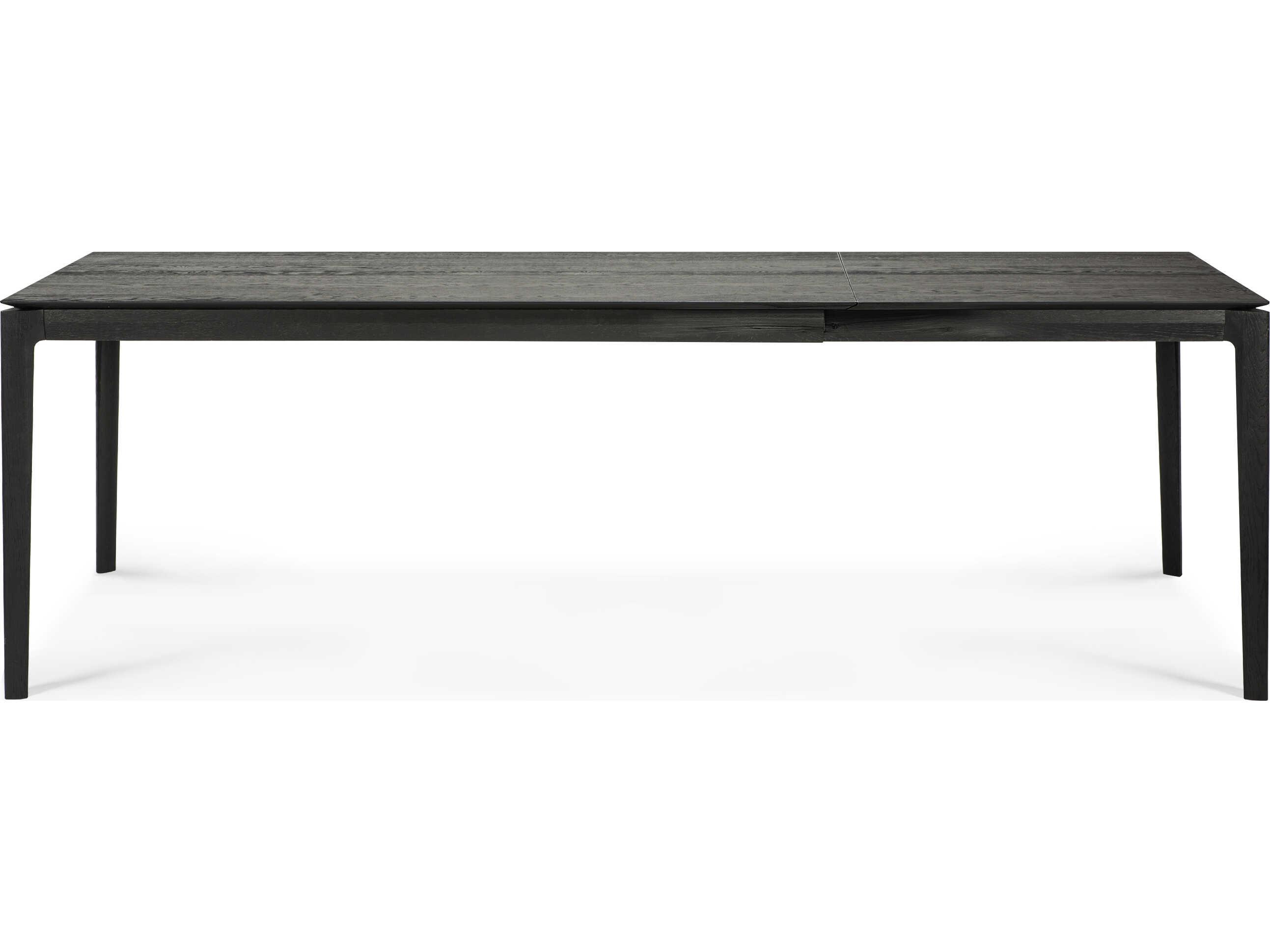 Ethnicraft Bok Oak Black Extendable Dining Table