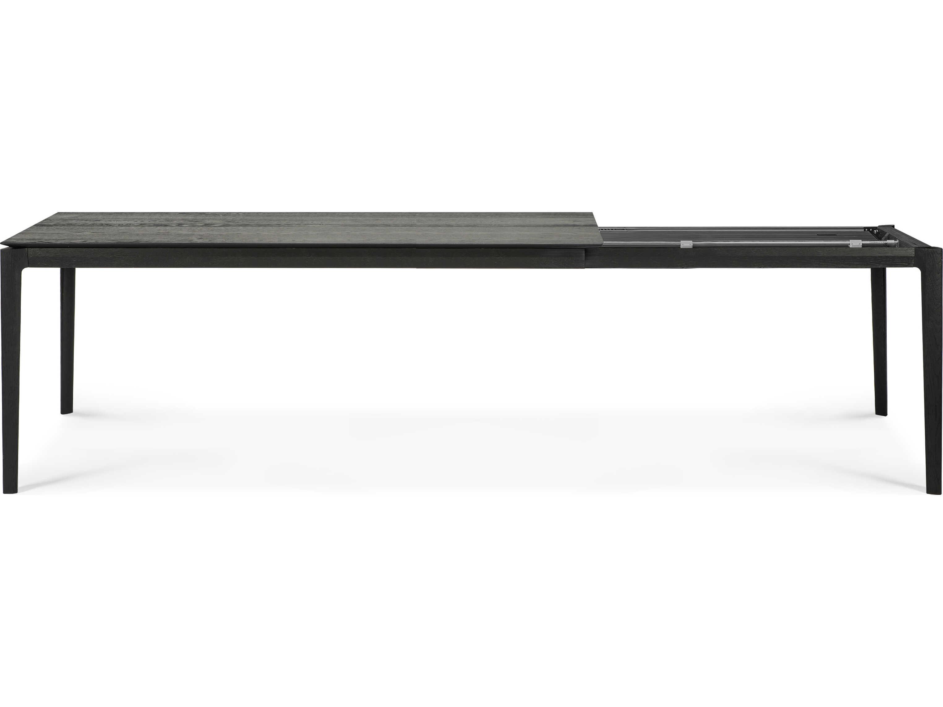 Ethnicraft Bok Oak Black Extendable Dining Table
