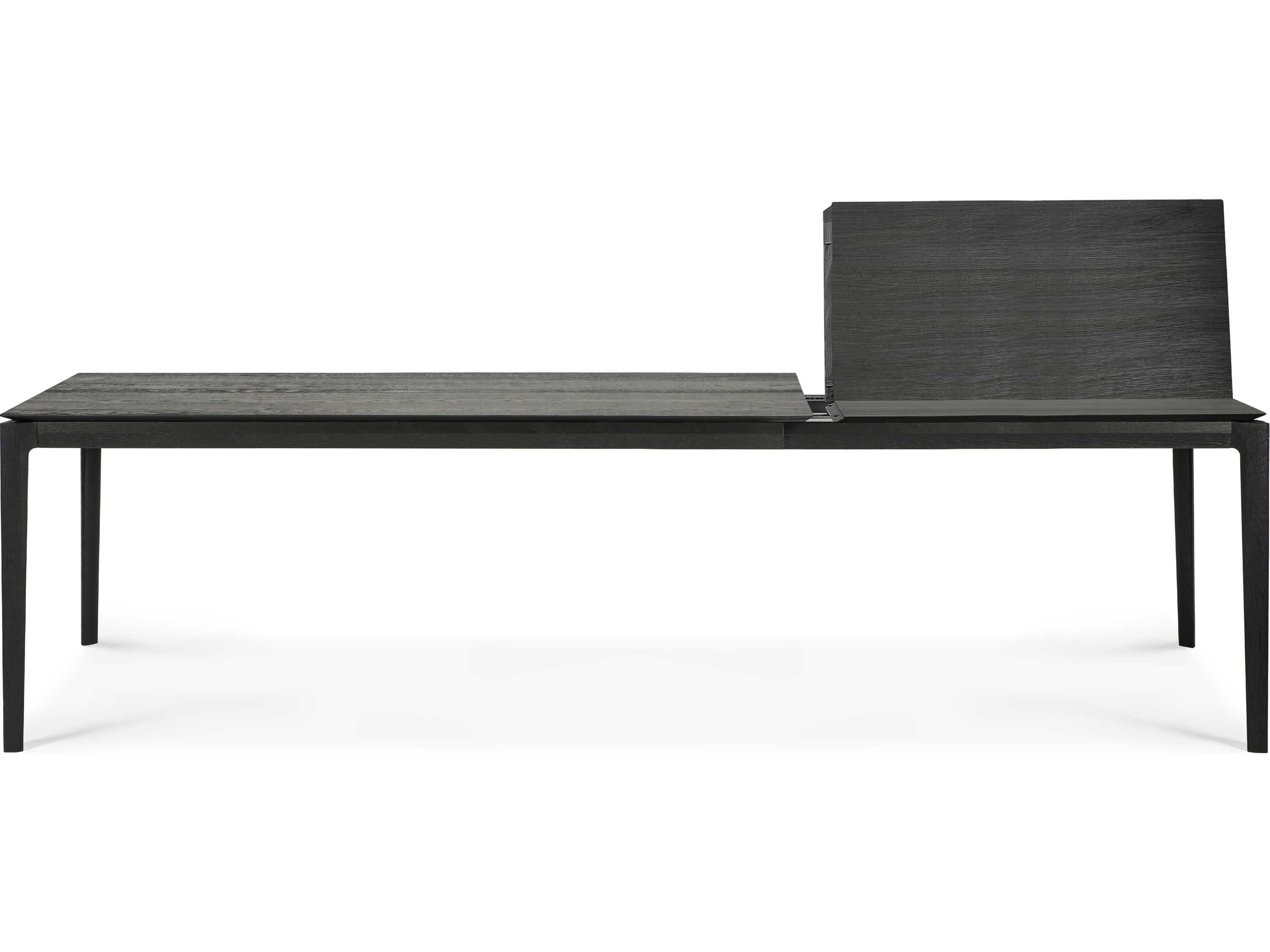 Ethnicraft Bok Oak Black Extendable Dining Table