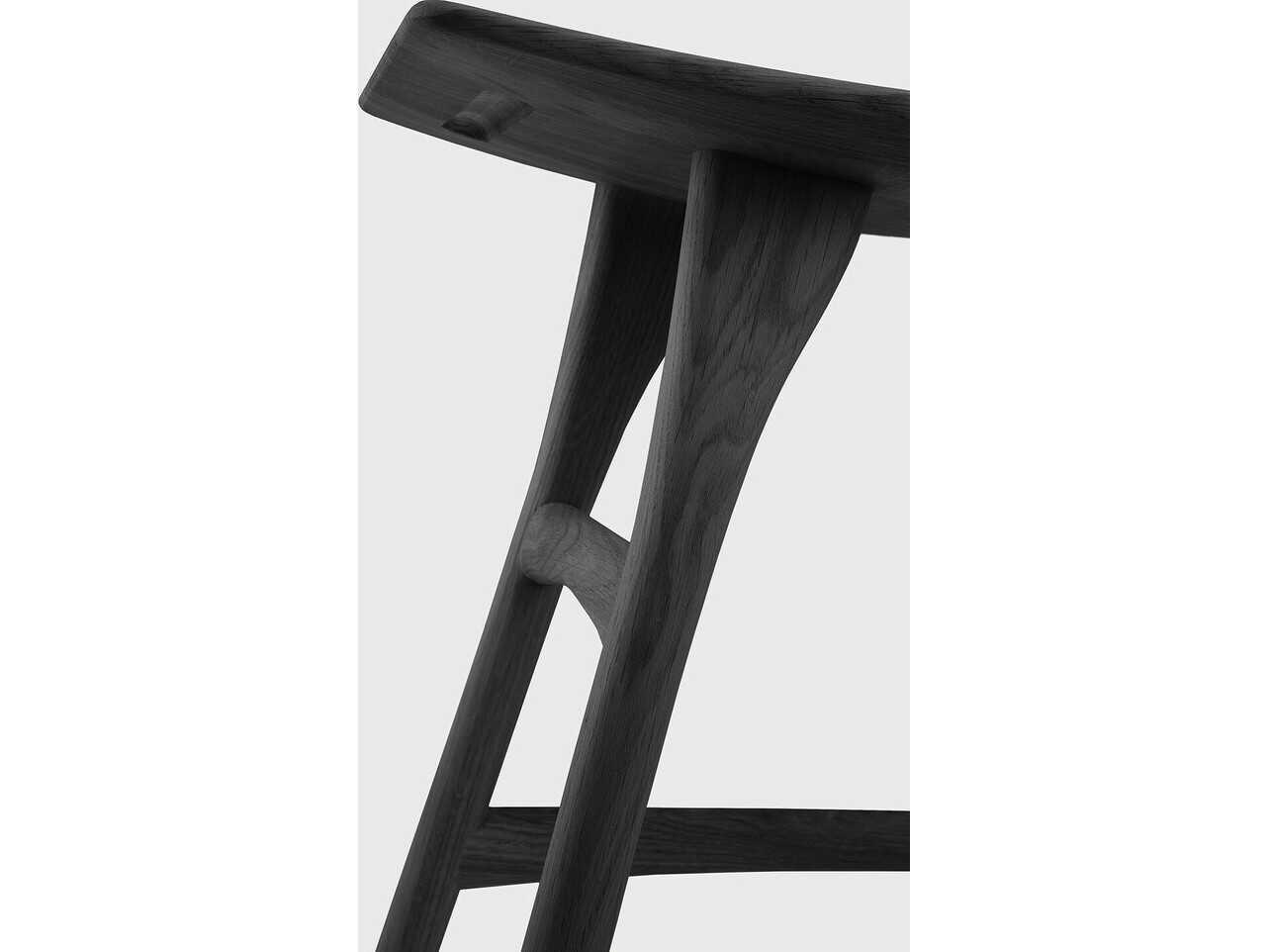 Ethnicraft Osso Oak Black Stool