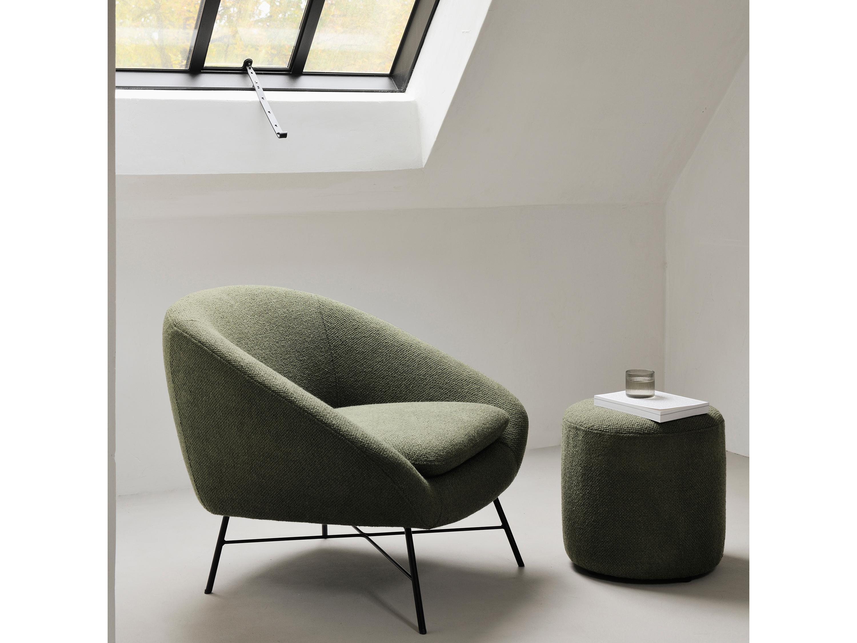 Ethnicraft Barrow Chair and Ottoman Set