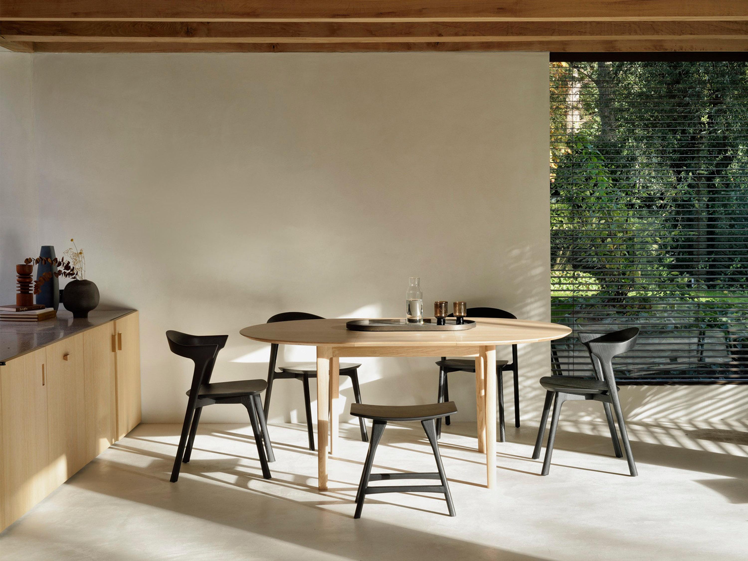 Ethnicraft Bok Oak Wood Dining Room Set