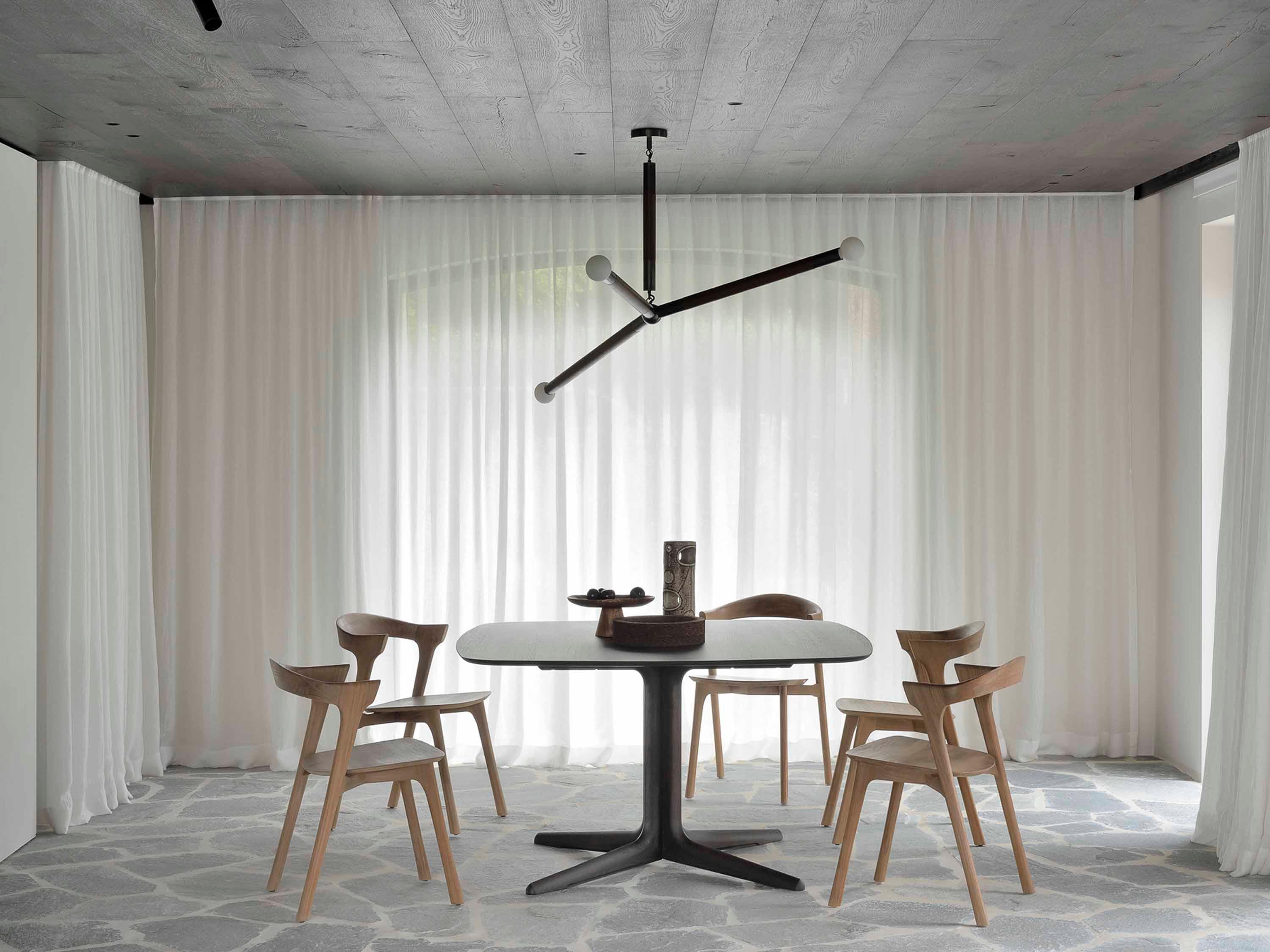 Ethnicraft Corto  Oak Wood Dining Room Set