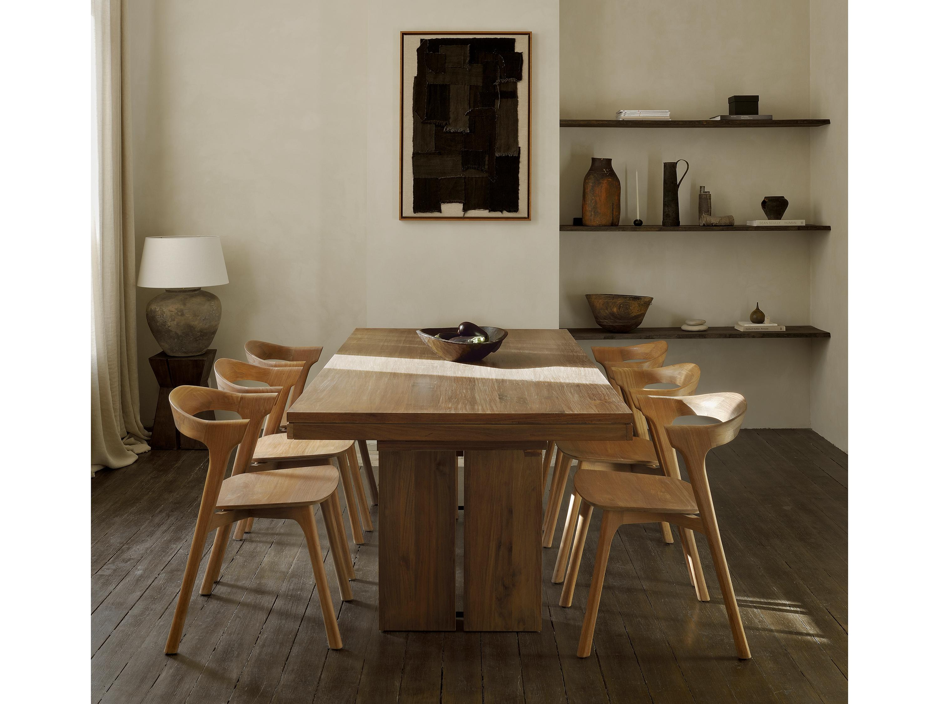 Ethnicraft Double  Teak Wood Dining Room Set