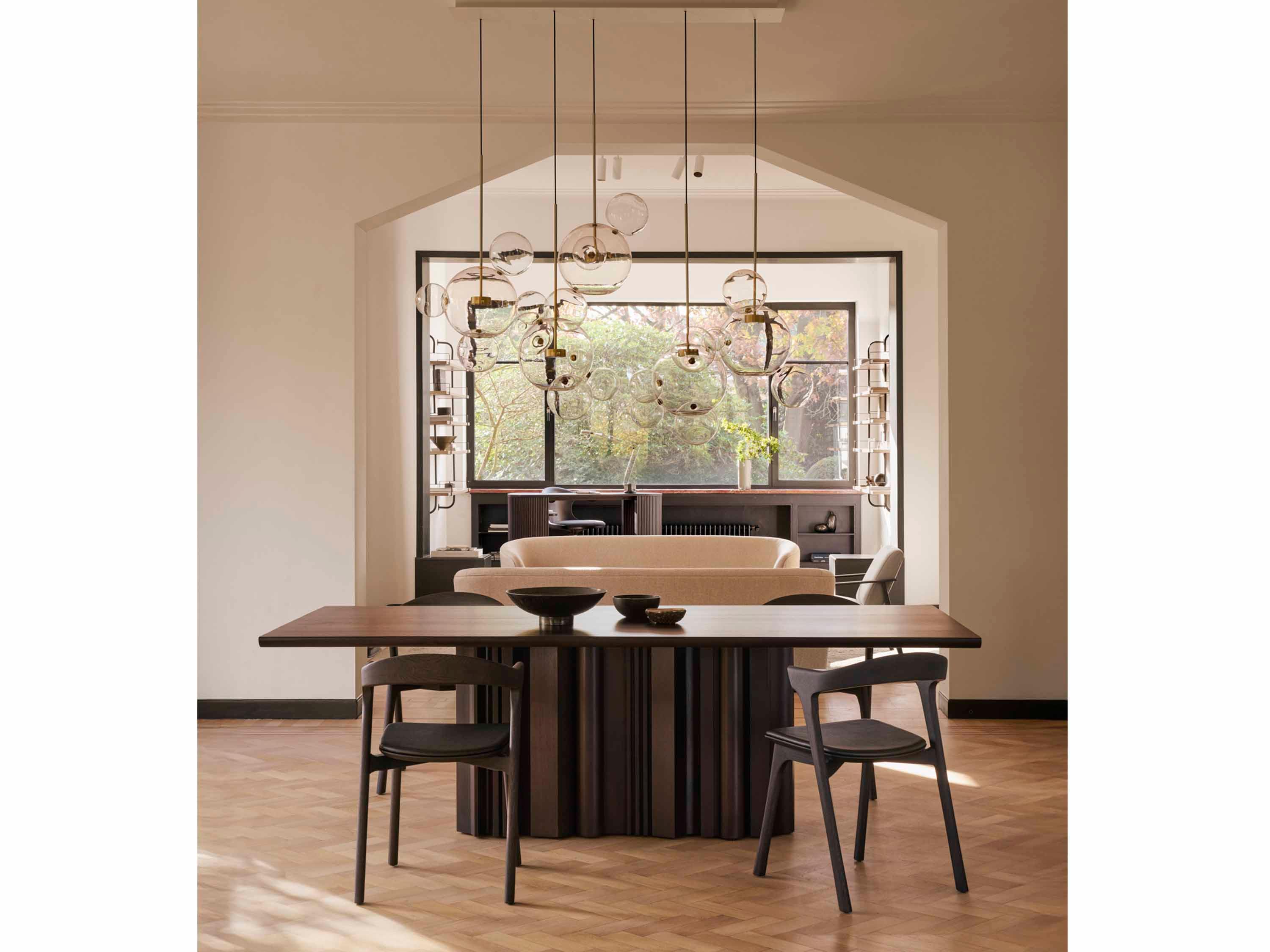 Ethnicraft Sequence Mahogany Wood Dining Room Set