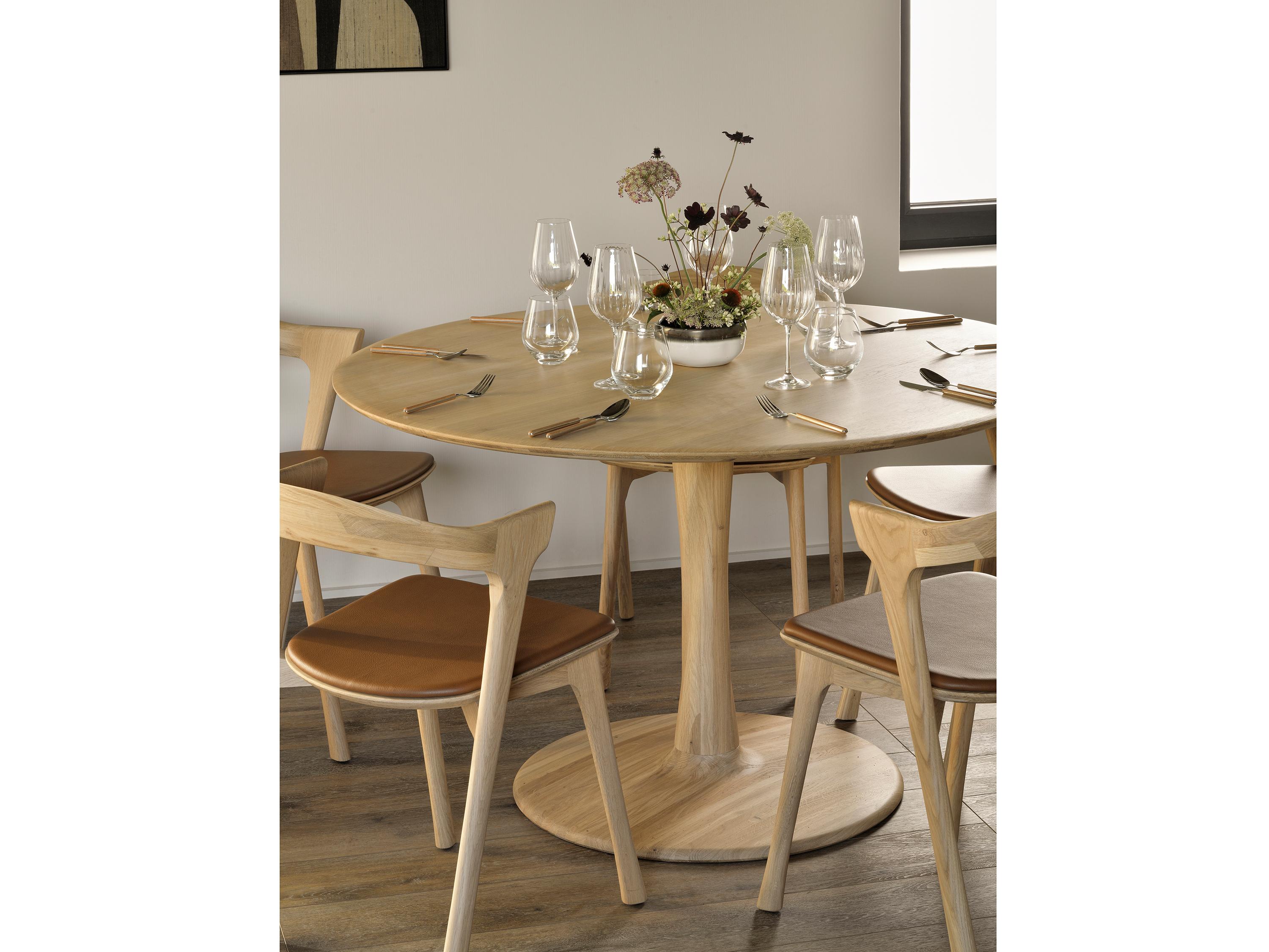 Ethnicraft Torsion Oak Wood Dining Room Set